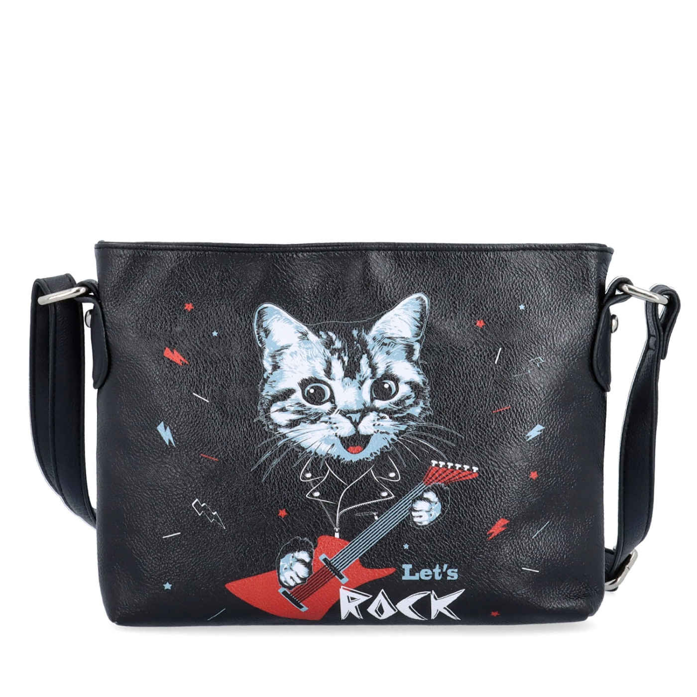 Crossbody kabelka s veselým potiskom Indee materiál syntetická koža zapínanie na zips farba multicolor veľkosť malá 9306 04 C
