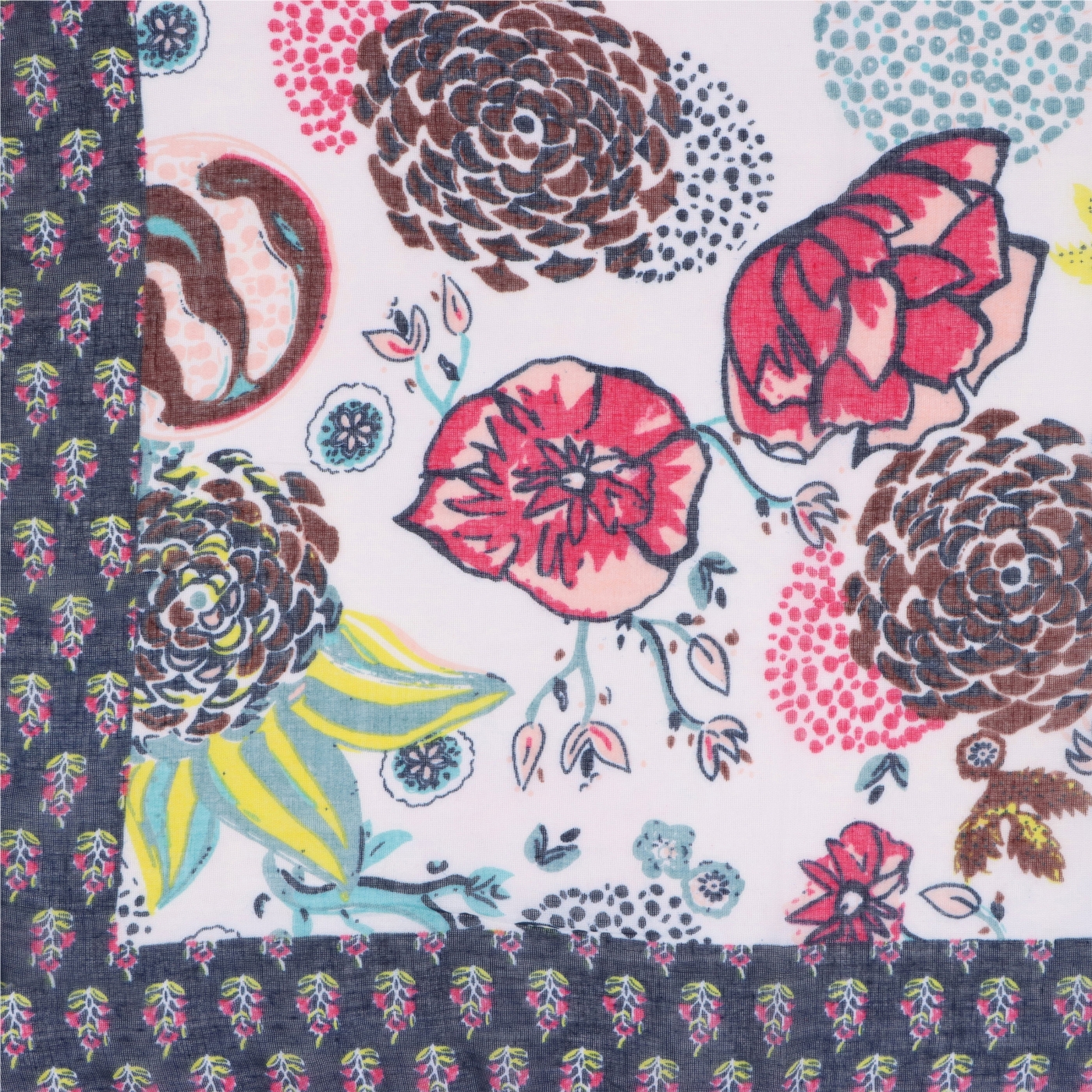 Ľahká šatka s originálnym vzorom Noelia Bolger materiál Viskóza a bavlna farba multicolor KL506 - 25