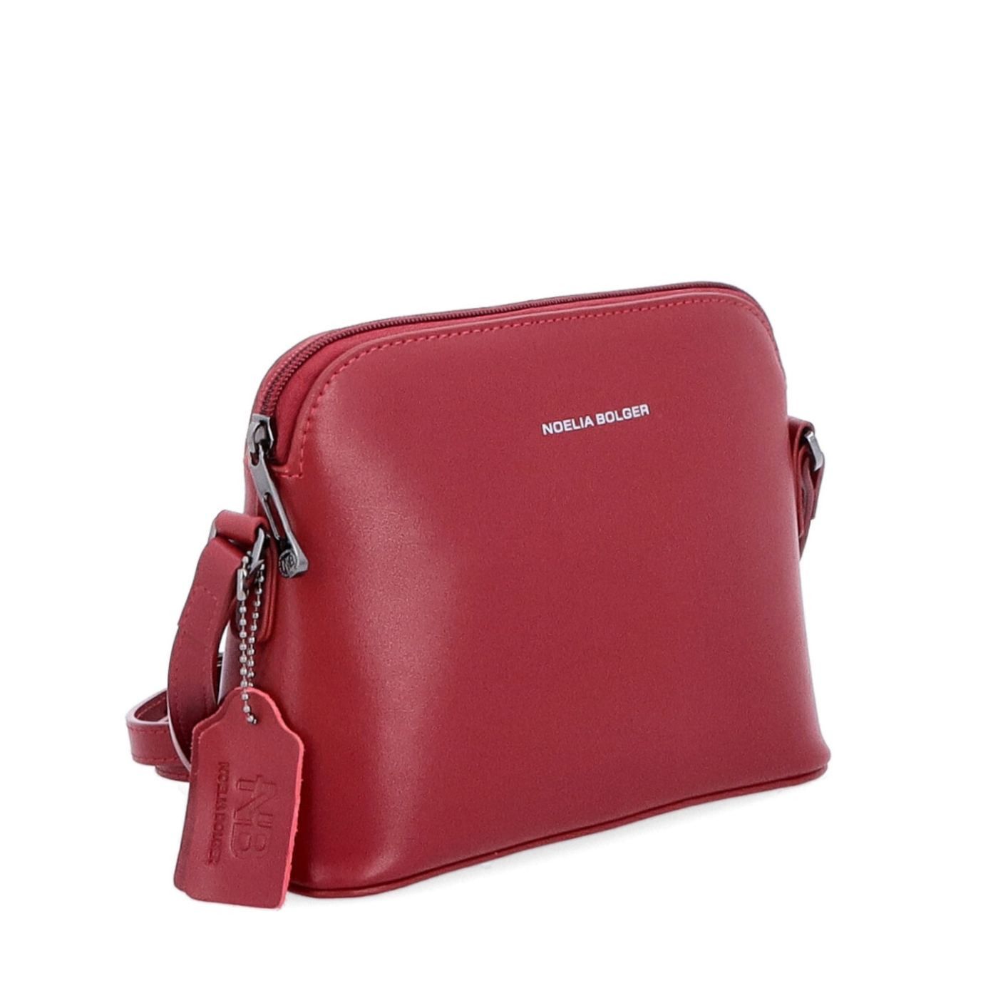 Kožená crossbody kabelka Noelia Bolger Noelia Bolger materiál kože zapínanie na zips farba vínová veľkosť malá NB 0096 BO