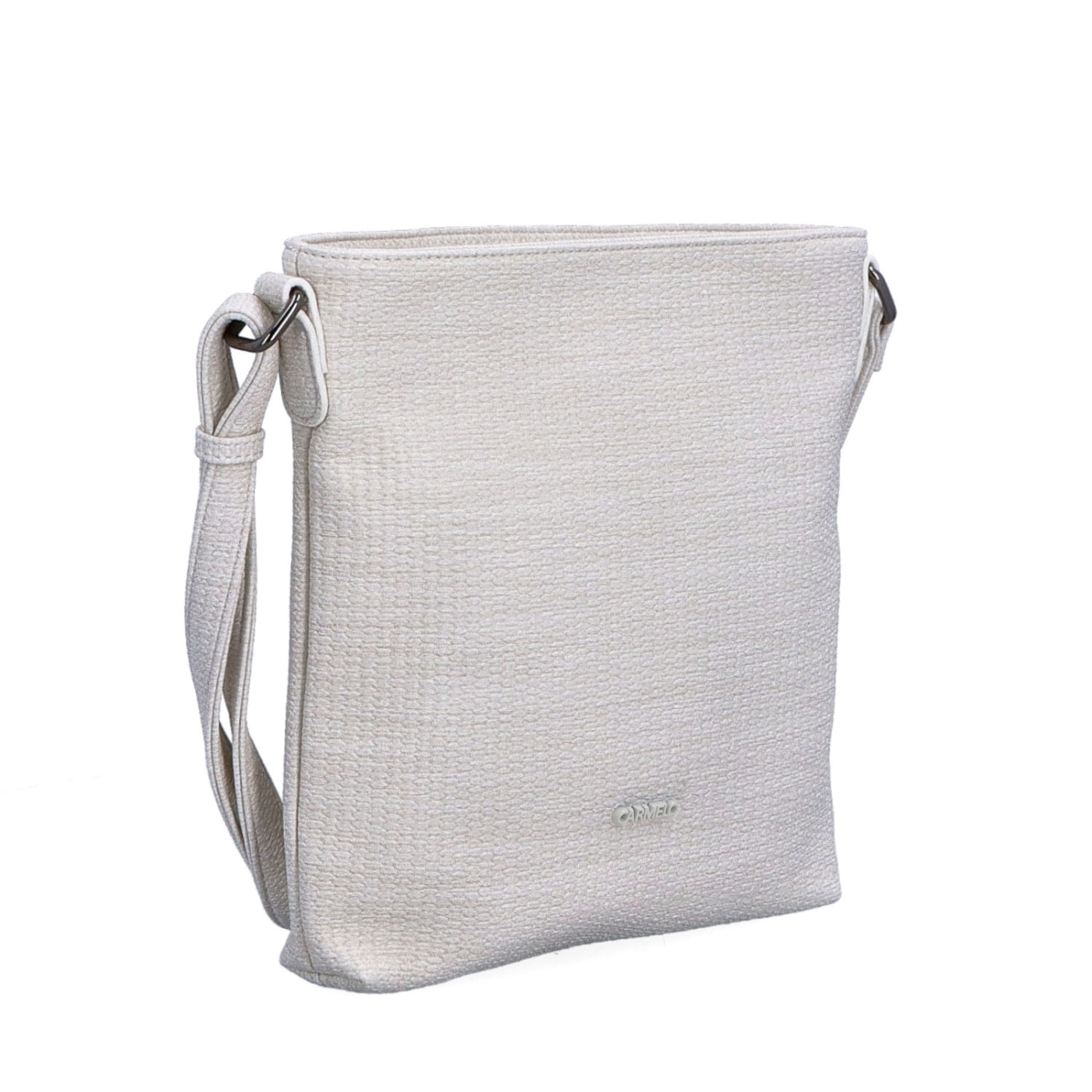 Malá slamená crossbody kabelka Carmelo materiál syntetická koža zapínanie na zips farba béžová veľkosť malá 4308 K