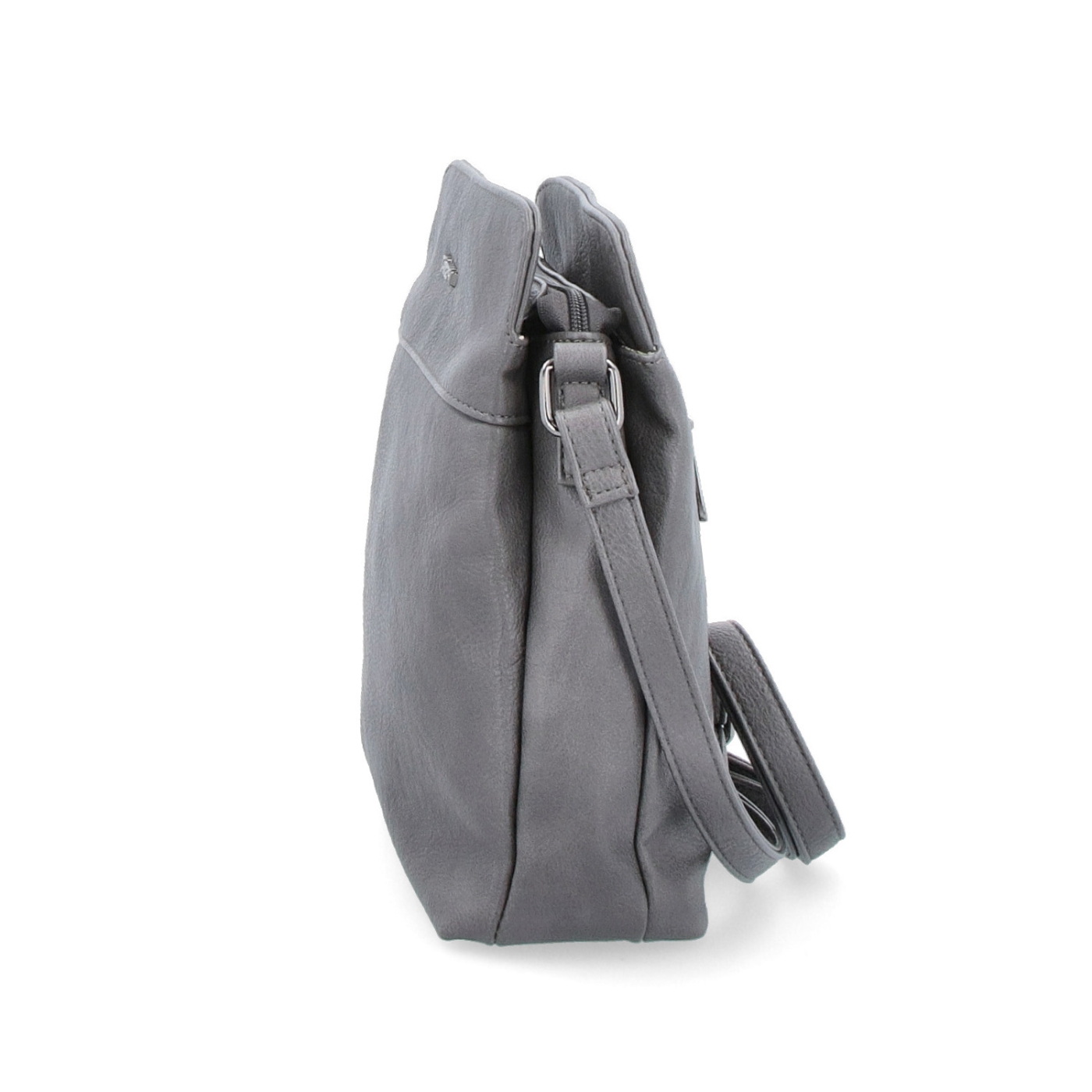 Crossbody kabelka Tangerin materiál syntetická koža zapínanie na zips farba sivá veľkosť malá 8021 TS Z boku
