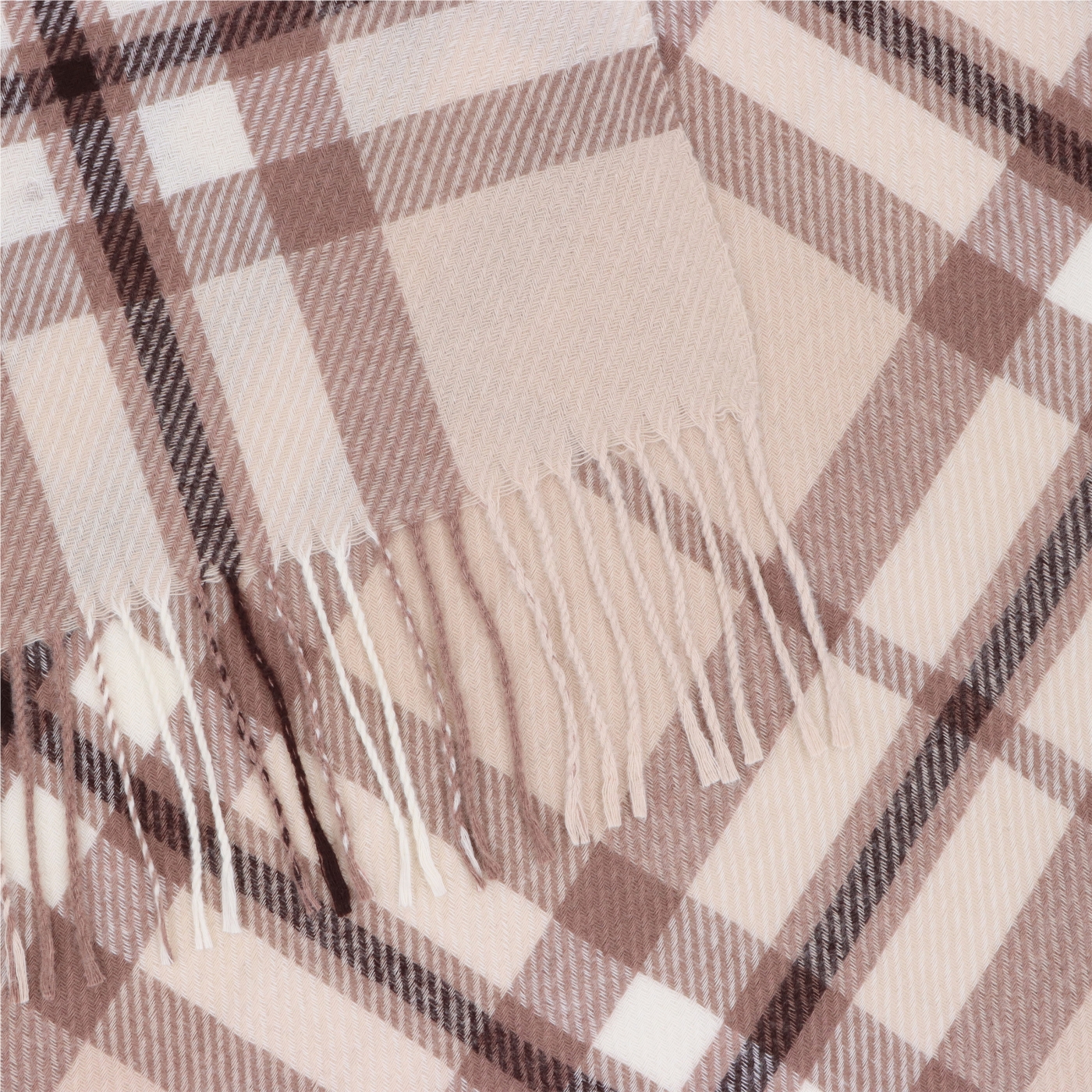 Príjemný šál s károvaným vzorom Noelia Bolger materiál Polyester s prímesou vlny farba béžová KZ001 - 06