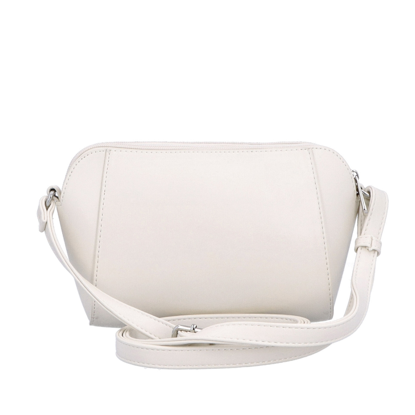 Menšia crossbody kabelka s dvoma vreckami Le Sands materiál syntetická koža zapínanie na zips farba béžová veľkosť malá 7716 BE Zozadu