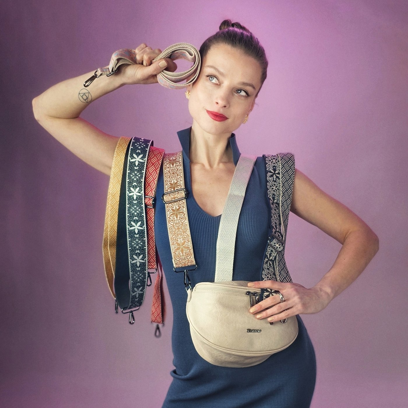 Vymeniteľný popruh se vzorem Indee materiál textil farba multicolor P150 - 016 Lifestyle