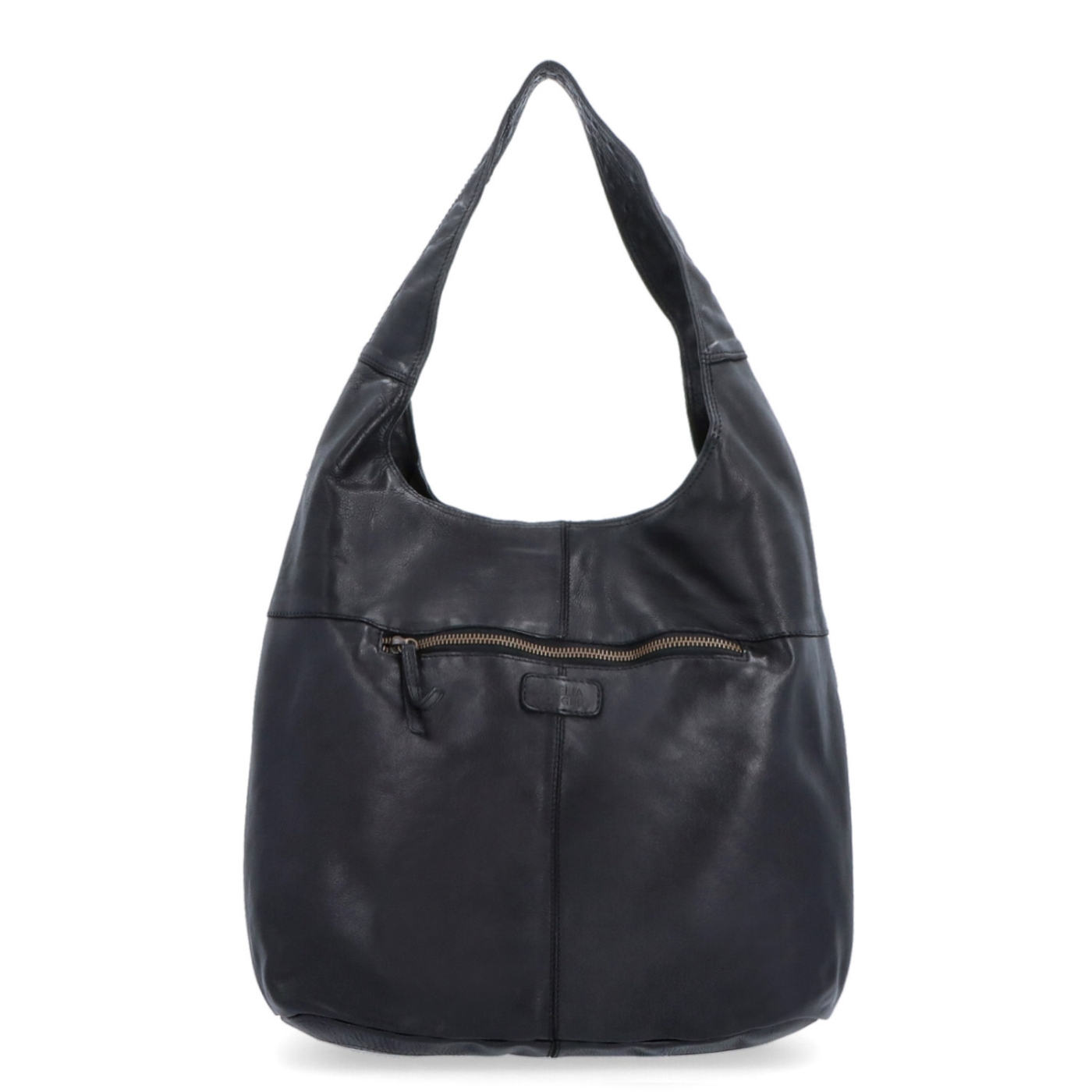 Veľká prešívaná kožená shopper kabelka Noelia Bolger materiál kože zapínanie na zips farba čierna veľkosť veľká NB 2077 C Zozadu