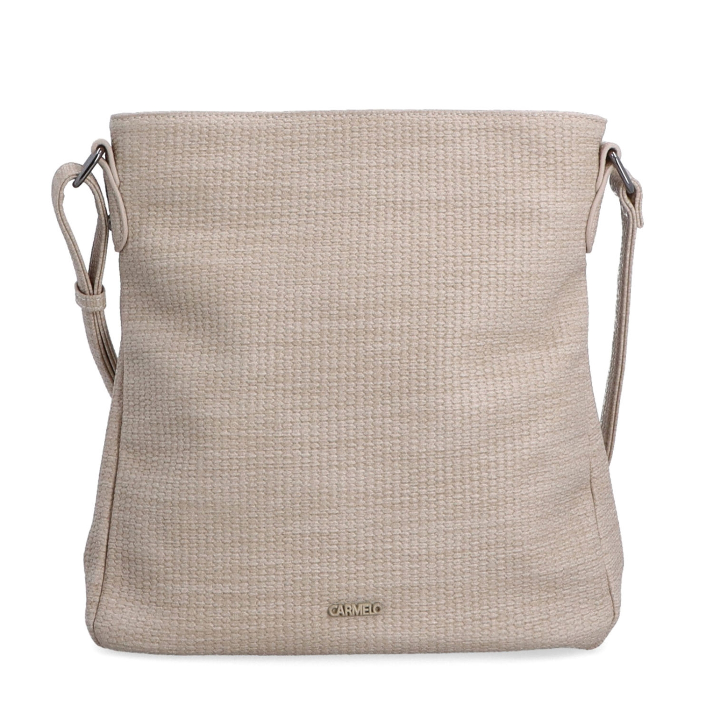 Crossbody kabelka strednej veľkosti Carmelo materiál syntetická koža zapínanie na zips farba béžová veľkosť stredná 4305 BE Spredu