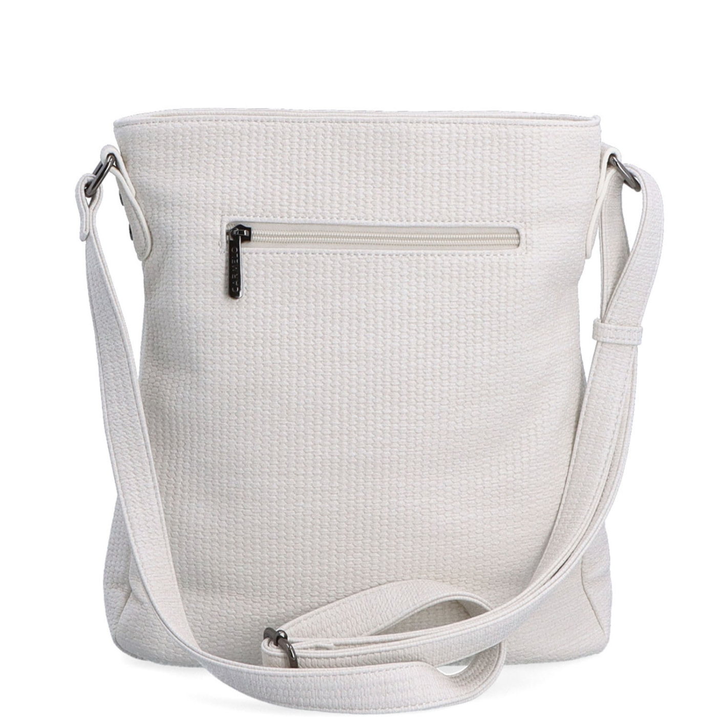 Crossbody kabelka strednej veľkosti Carmelo materiál syntetická koža zapínanie na zips farba béžová veľkosť stredná 4305 K Zozadu