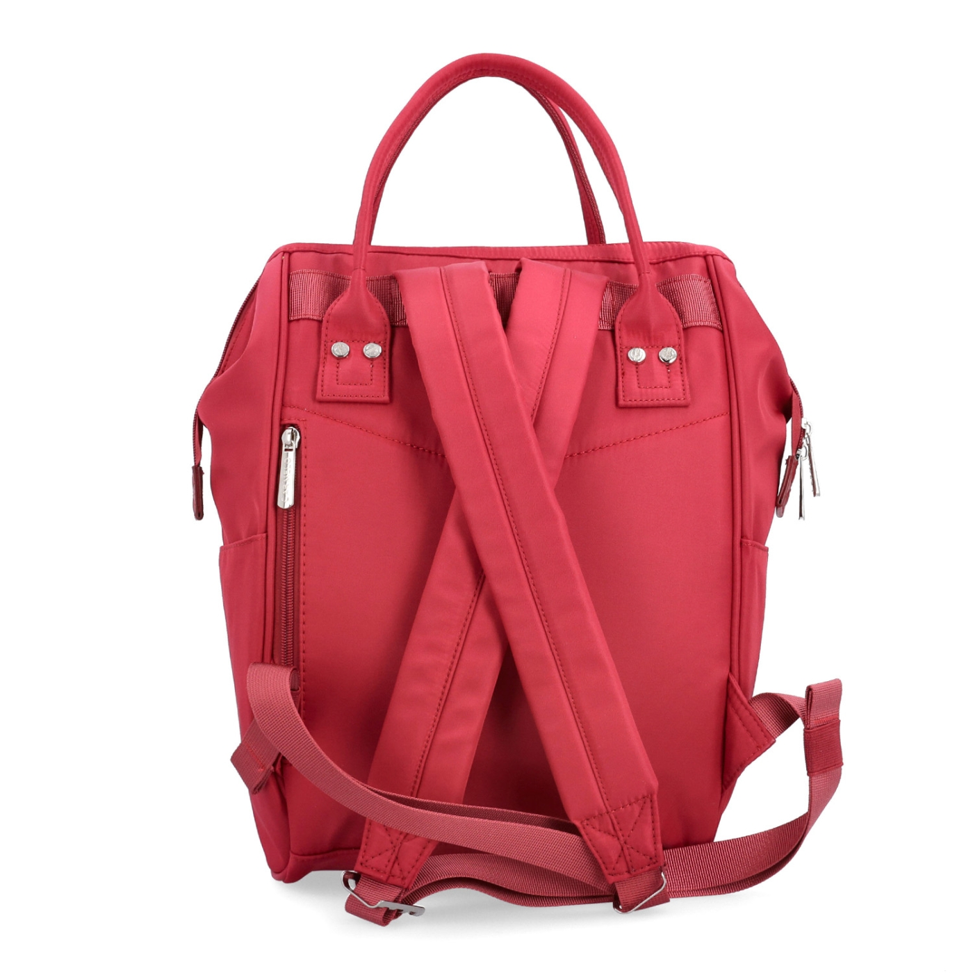 Veľký praktický batoh Carmelo Carmelo materiál nylon zapínanie na zips farba červená veľkosť veľká 4319 CV Zozadu