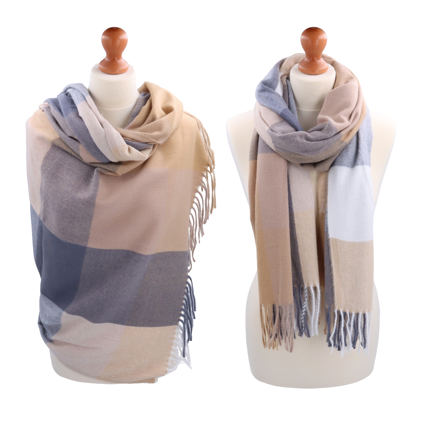 Príjemný šál s károvaným vzorom Noelia Bolger materiál Polyester s prímesou vlny farba multicolor KZ002 - 04