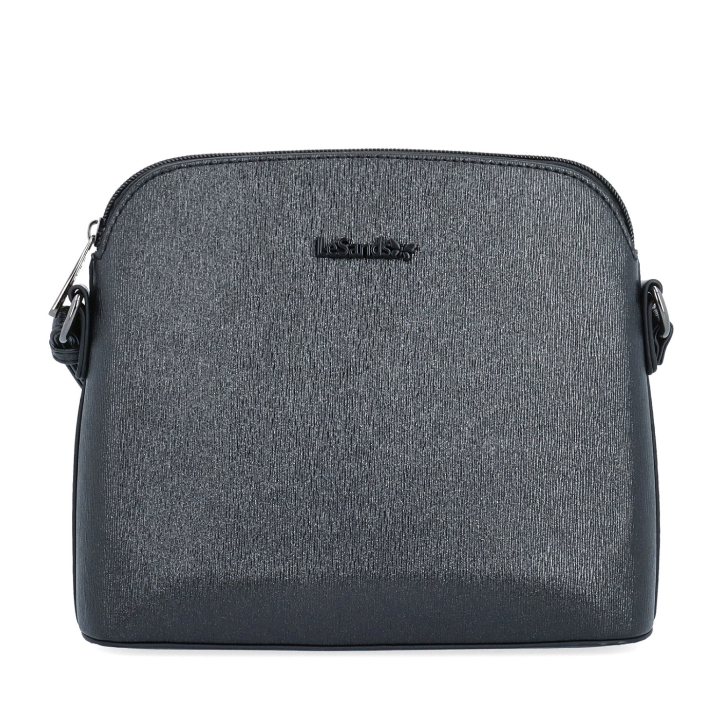 Elegantná crossbody kabelka s čistým dizajnom Le Sands materiál syntetická koža zapínanie na zips farba čierna veľkosť malá 4607 C Spredu