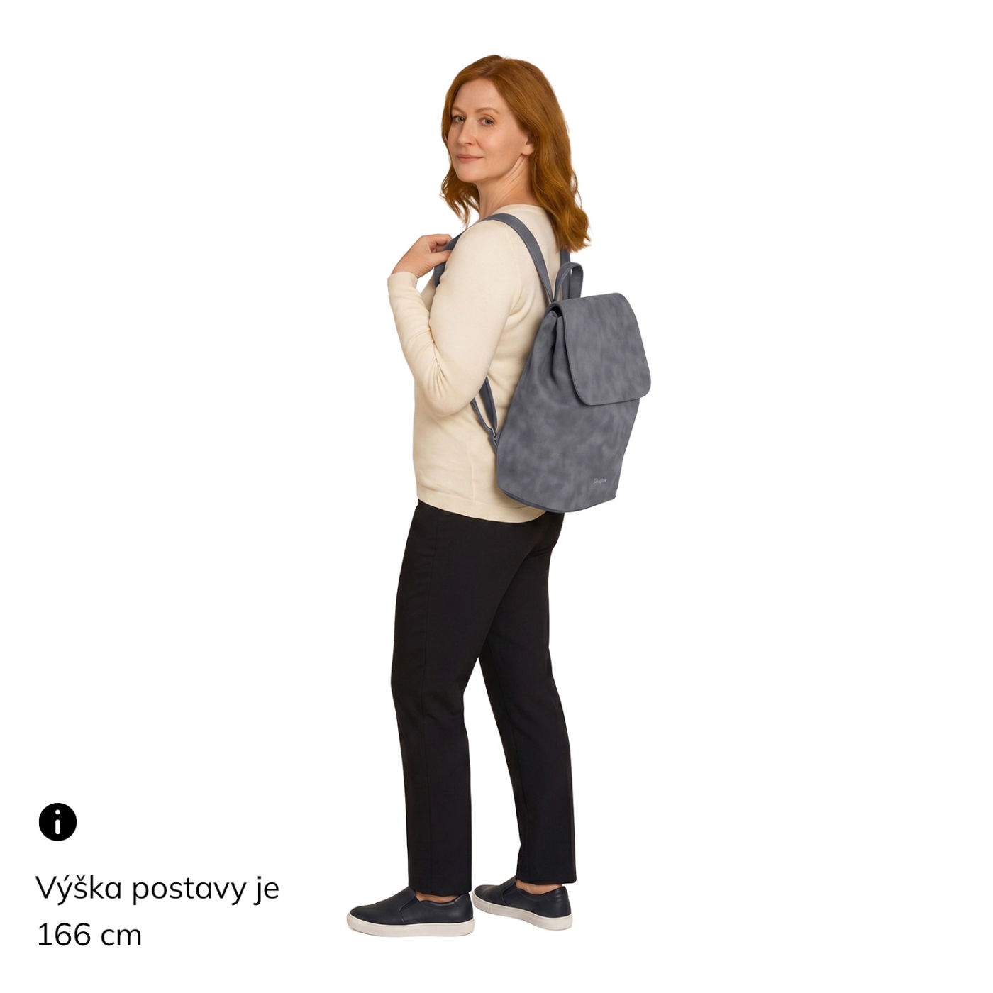 Elegantný mestský batoh zo syntetiky Tangerin materiál syntetická koža zapínanie na zips farba béžová veľkosť stredná 1100 BE Na postave