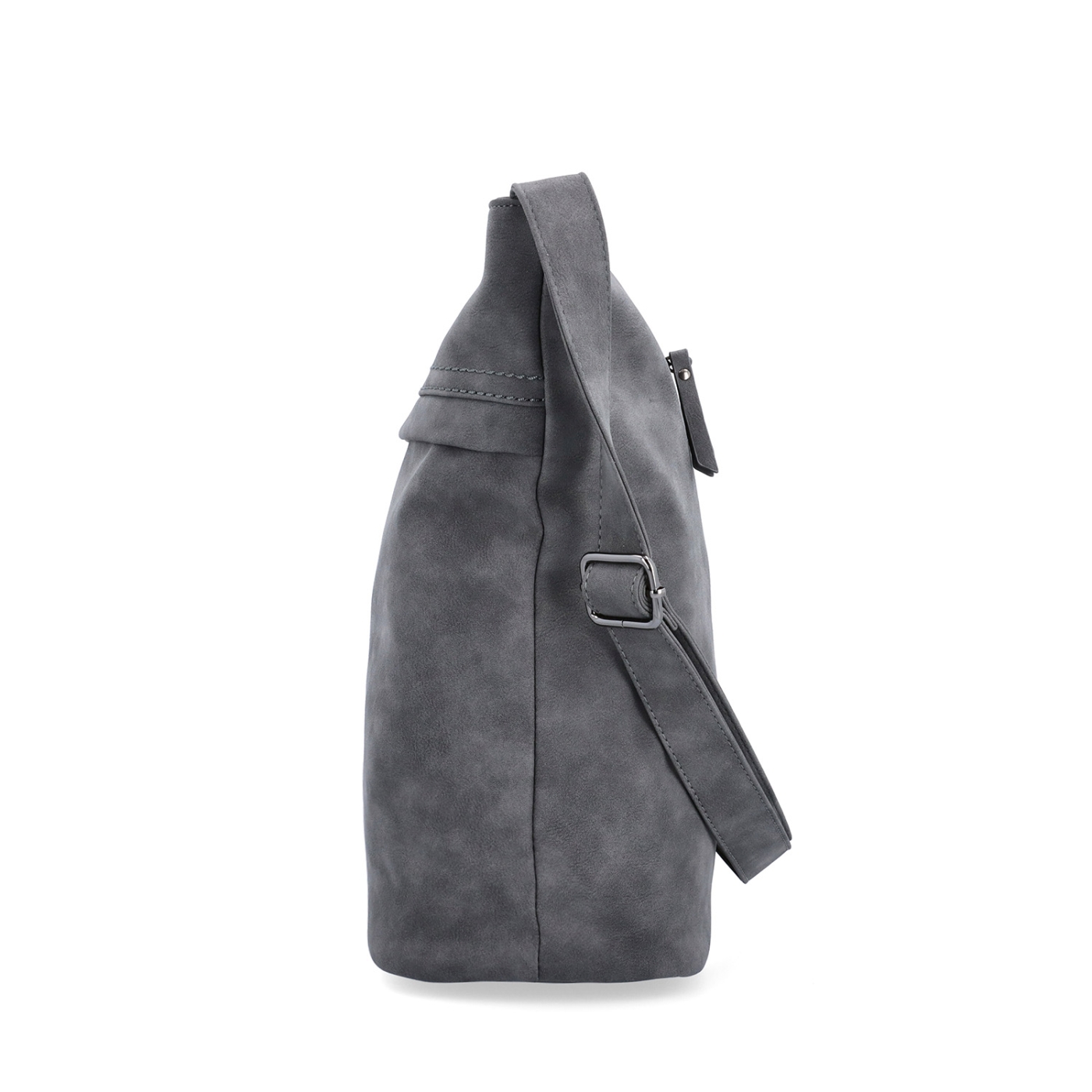 Praktická crossbody taška zo syntetického materiálu Tangerin materiál syntetická koža zapínanie na zips farba sivá veľkosť veľká 1108 ANT Z boku