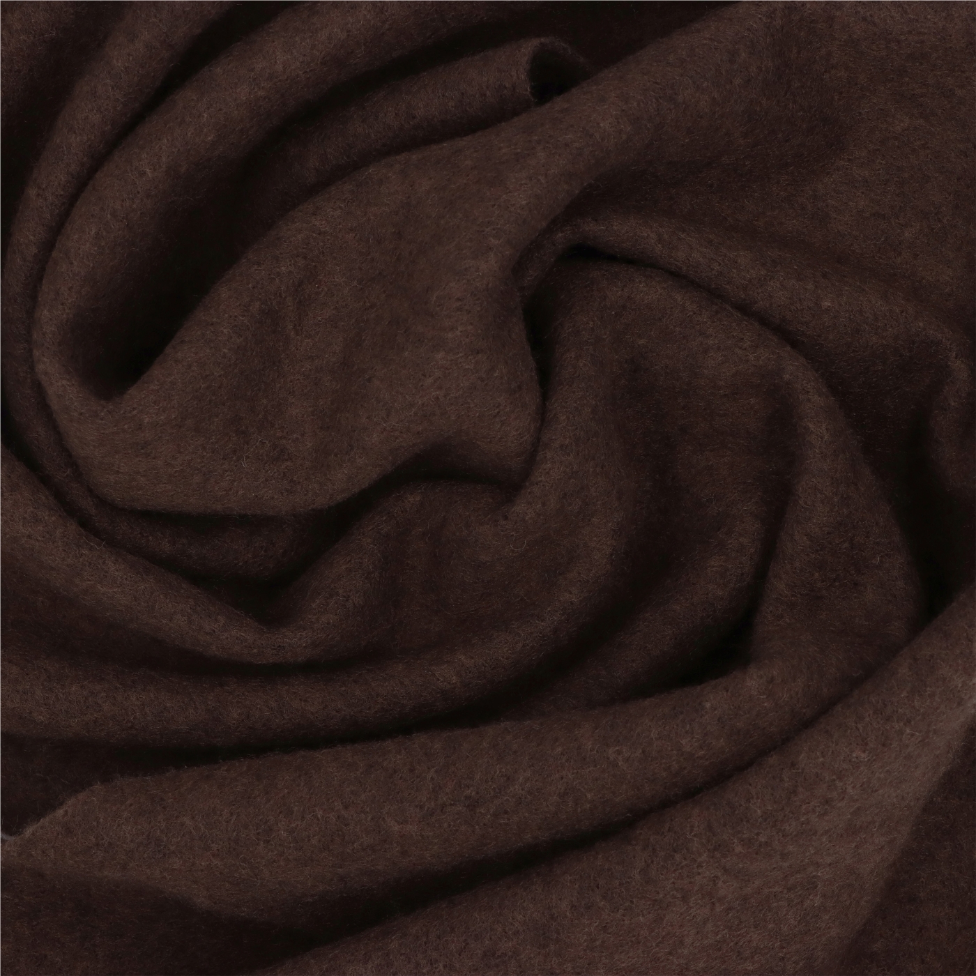 Elegantný jednofarebný šál so strapcami Noelia Bolger materiál Polyester s prímesou vlny farba hnedá KZ003 - 05