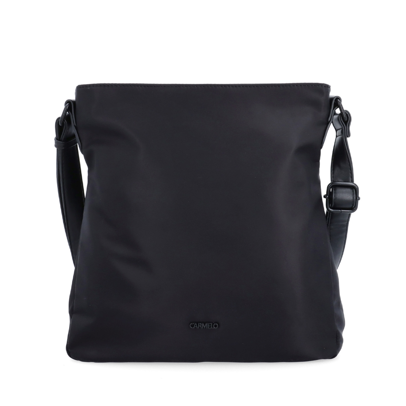 Crossbody kabelka v minimalistickom štýle Carmelo materiál nylon zapínanie na zips farba čierna veľkosť stredná 6605 C Spredu