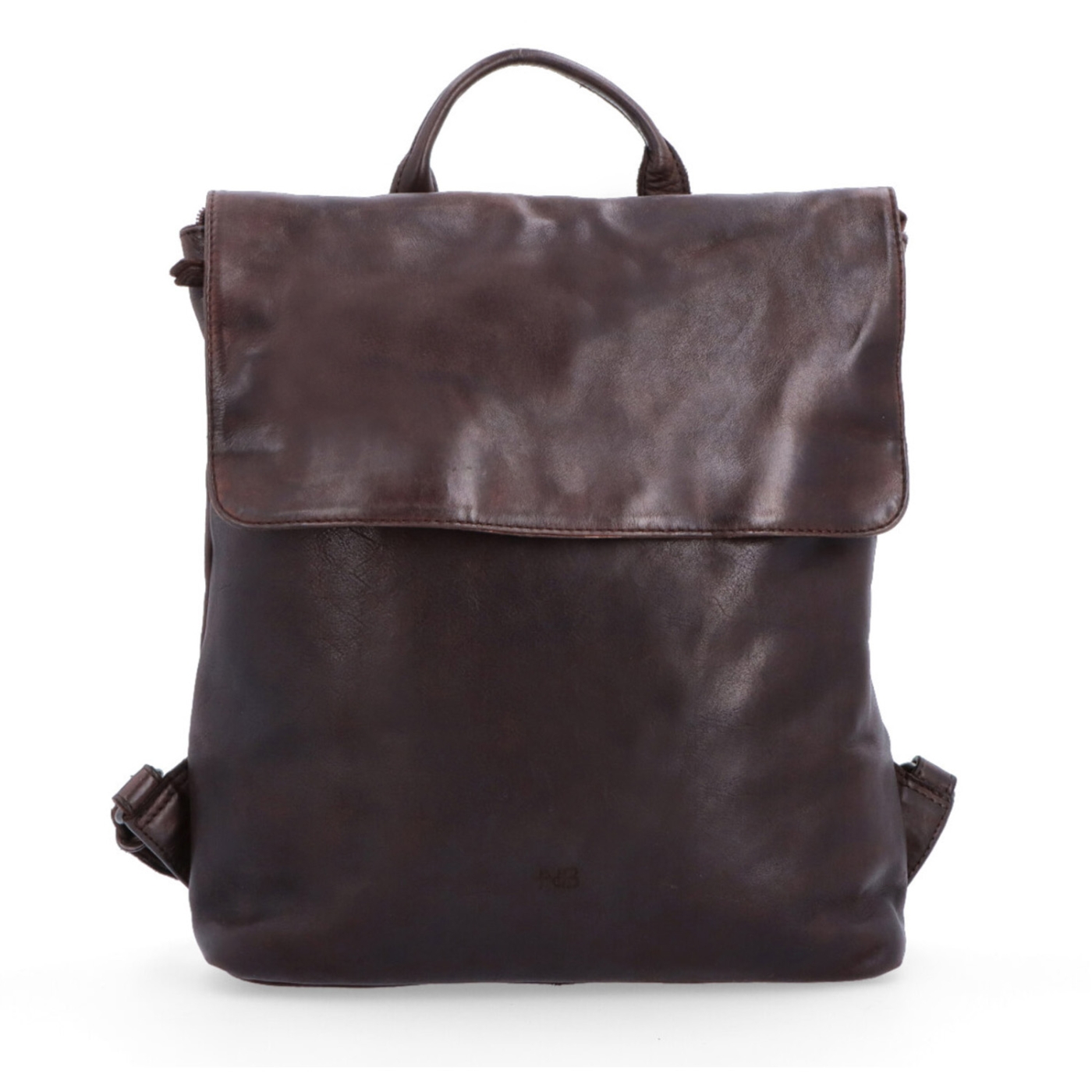 Kožený batoh s chlopňou vo vintage štýle Noelia Bolger materiál kože zapínanie na zips farba hnedá veľkosť stredná NB 2014 H Spredu
