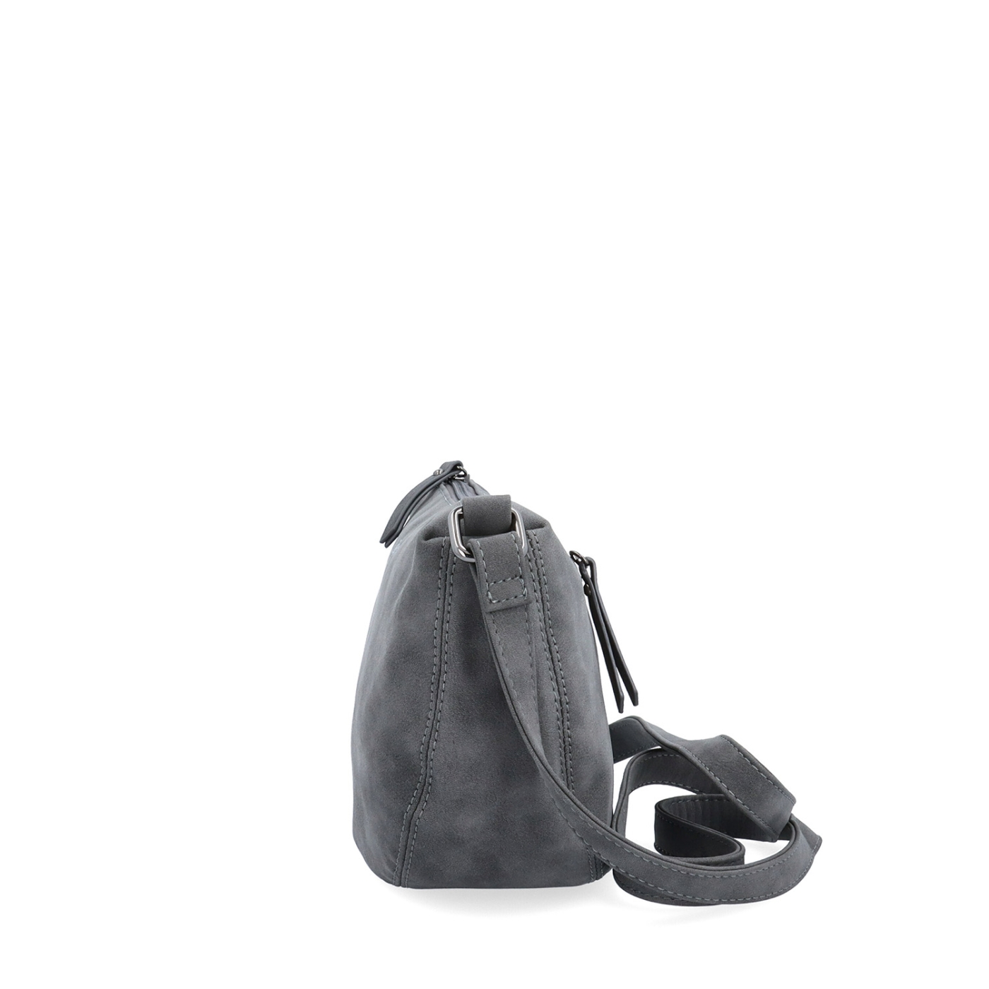 Kabelka typu moonbag zo syntetickej kože Tangerin materiál syntetická koža zapínanie na zips farba sivá veľkosť malá 1111 ANT Z boku