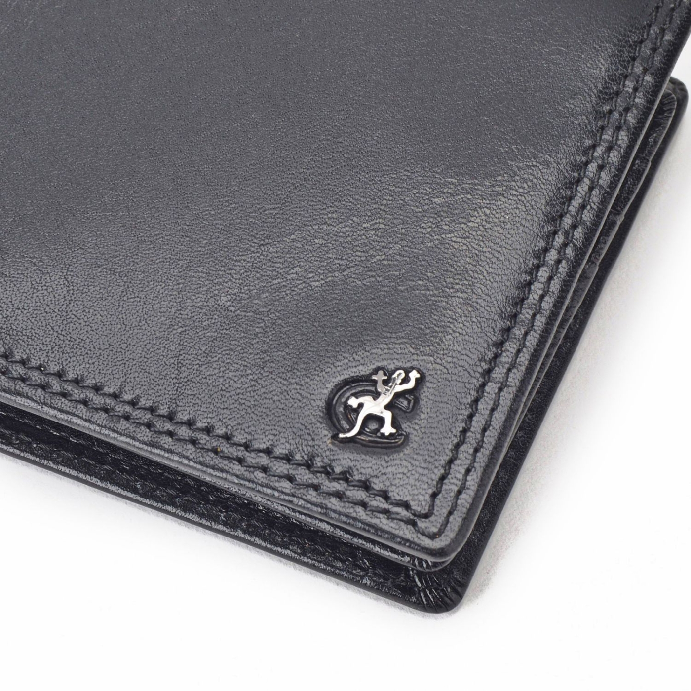 Kožená peňaženka na šírku Cosset materiál kože zapínanie Bez zapínania farba čierna veľkosť malá 4502 Komodo C Logo