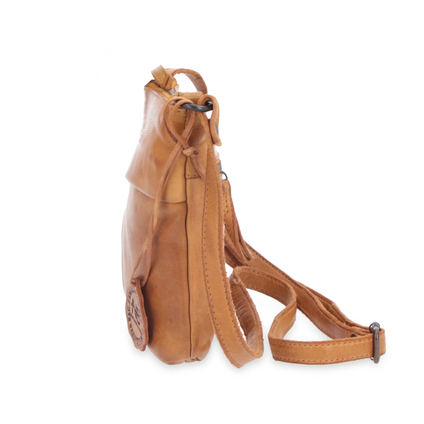 Malá kožená crossbody so zapínaním na zips Noelia Bolger materiál kože zapínanie na zips farba žltá veľkosť malá NB 2090 ZLU Z boku