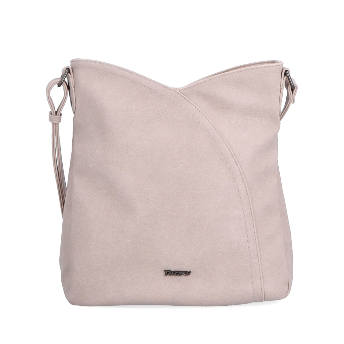 Asymetrická crossbody kabelka s prešívaním Tangerin materiál syntetická koža zapínanie na zips farba ružová veľkosť stredná 8023 LI Spredu