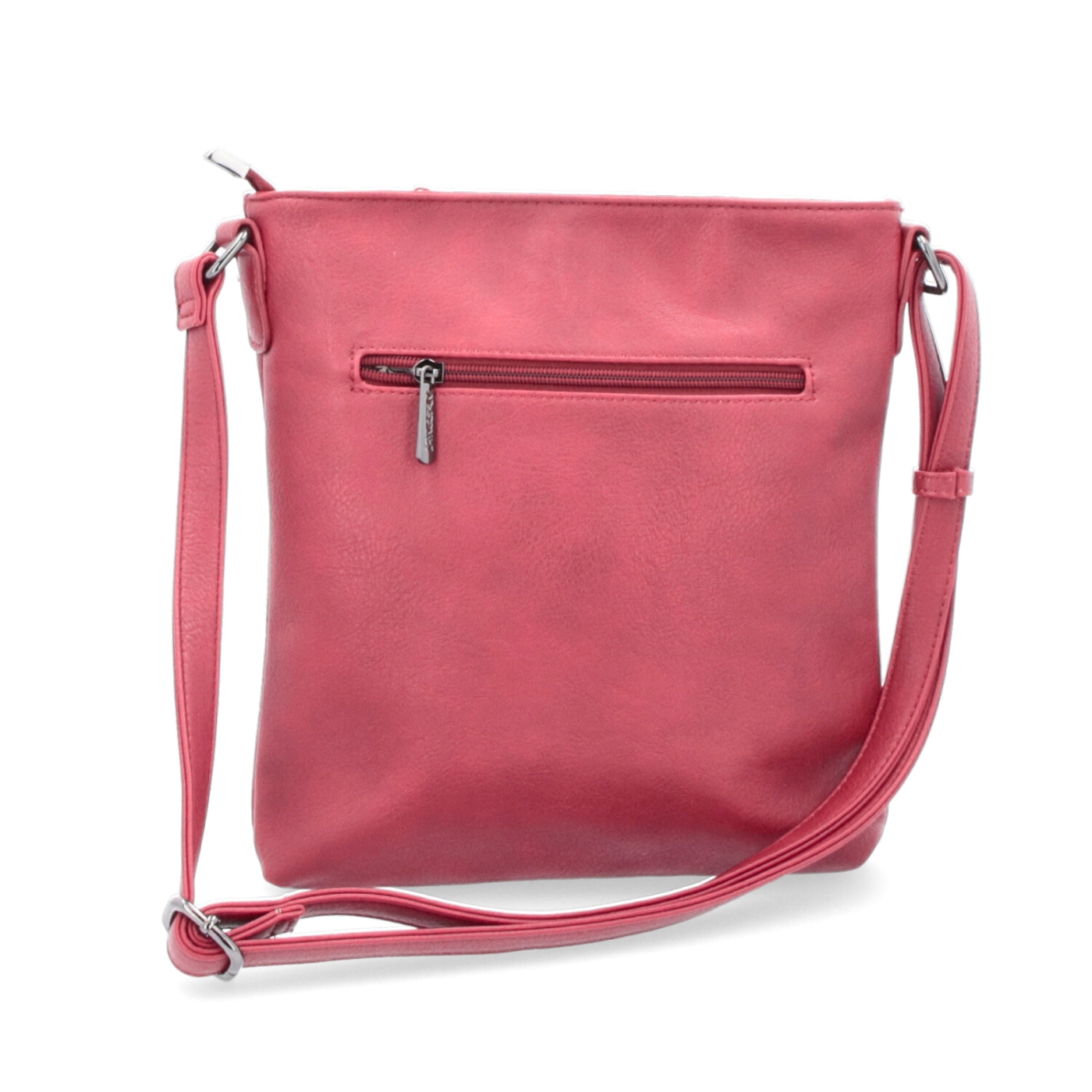 Malá športová crossbody kabelka Tangerin materiál syntetická koža zapínanie na zips farba červená veľkosť malá 8011 CV Zozadu