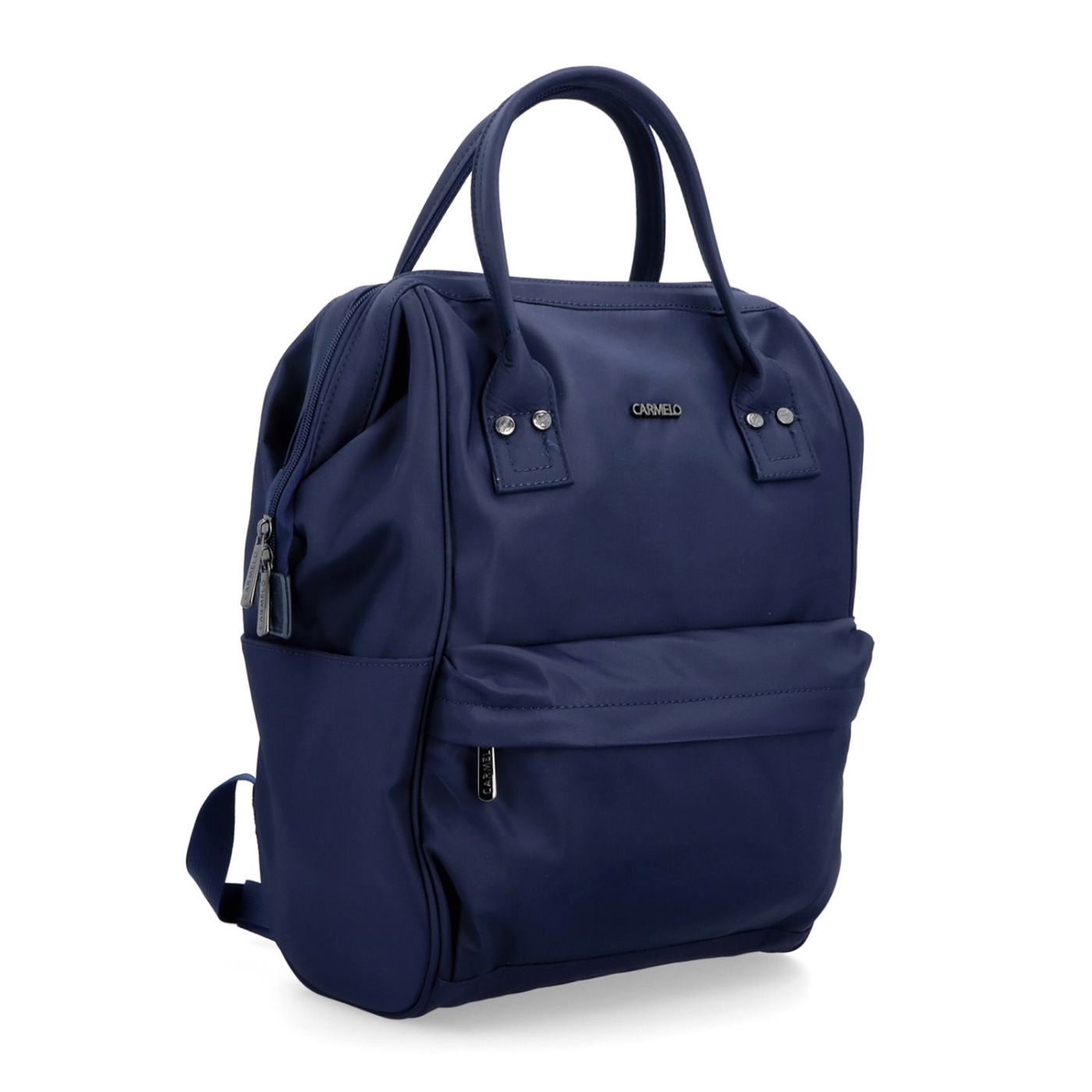 Veľký praktický batoh Carmelo Carmelo materiál nylon zapínanie na zips farba modrá veľkosť veľká 4319 TM