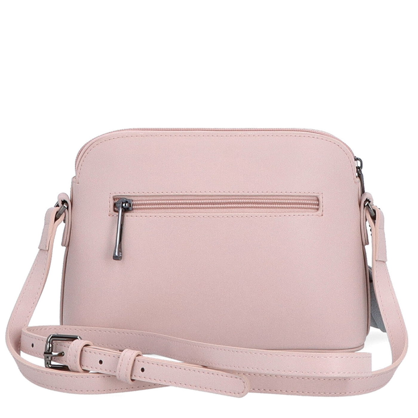 Kožená crossbody kabelka Noelia Bolger Noelia Bolger materiál kože zapínanie na zips farba ružová veľkosť malá NB 0096 R Zozadu
