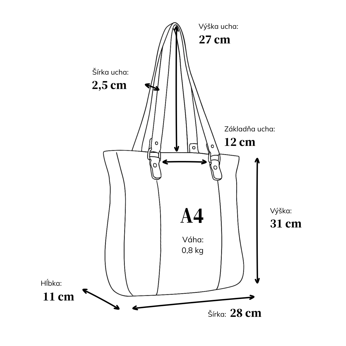 Prešívaná kožená shopper kabelka cez rameno Noelia Bolger materiál kože zapínanie na zips farba koňaková veľkosť stredná NB 2062 KO Rozmery