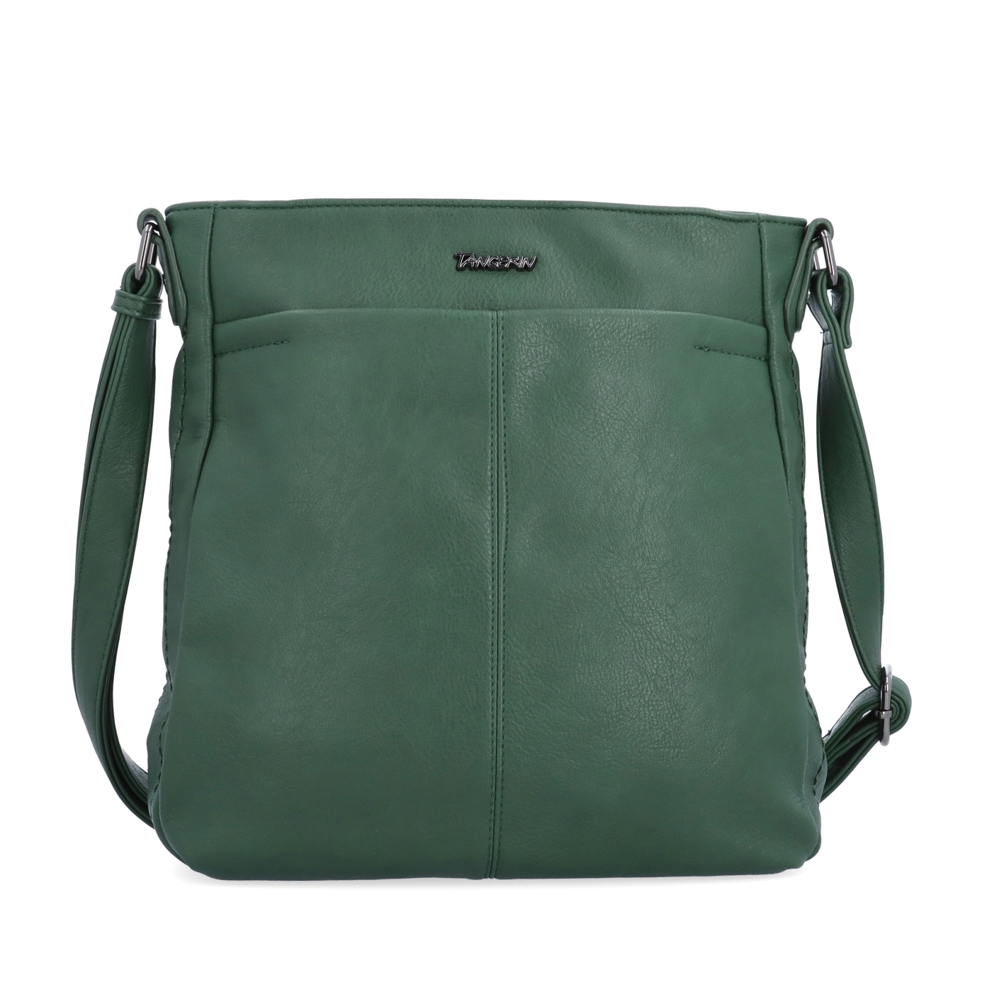 Crossbody kabelka s nastaviteľným popruhom Tangerin materiál syntetická koža zapínanie na zips farba zelená veľkosť stredná 8049 TZE Spredu