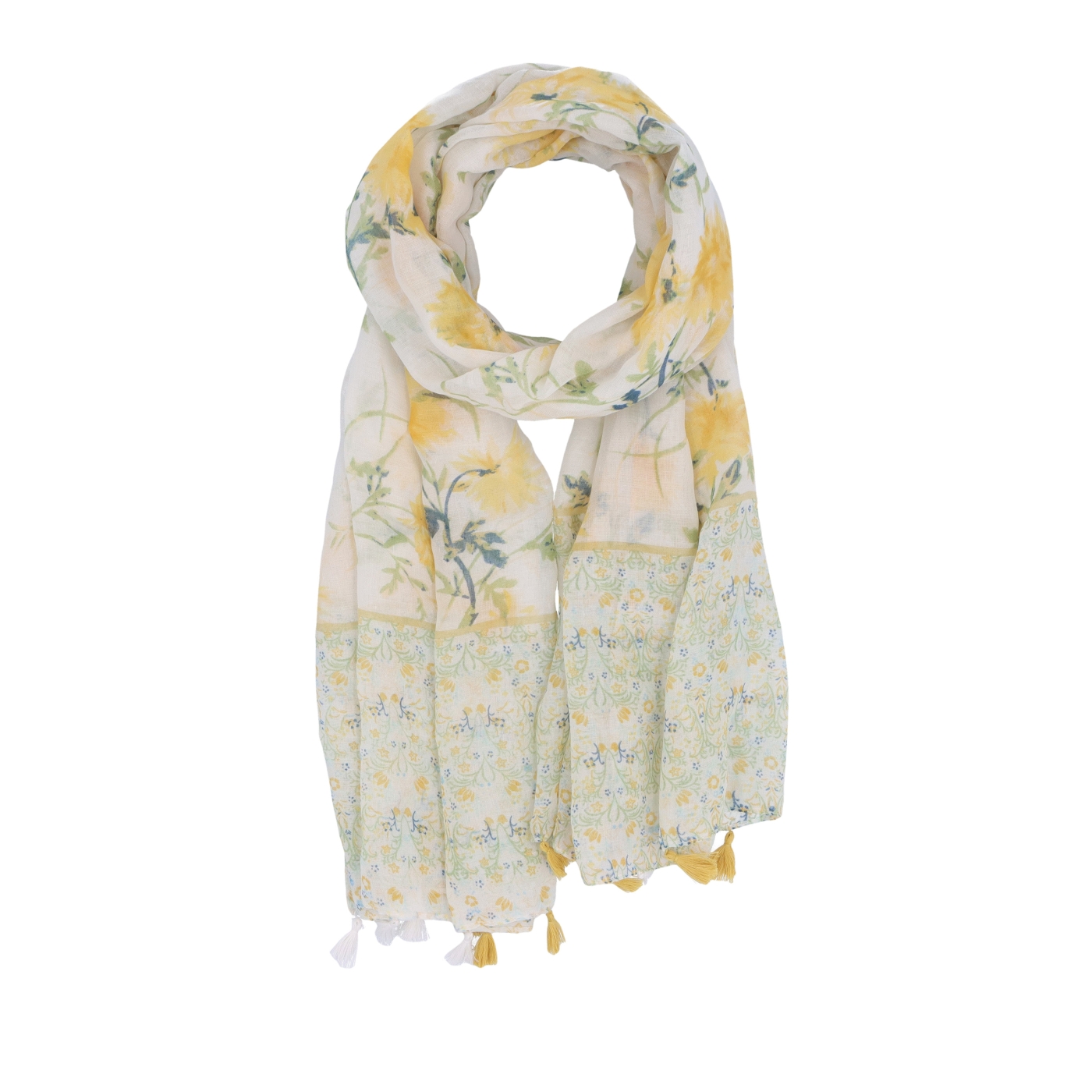 Ľahká šatka s originálnym vzorom Noelia Bolger materiál Viskóza a bavlna farba multicolor KL506 - 08