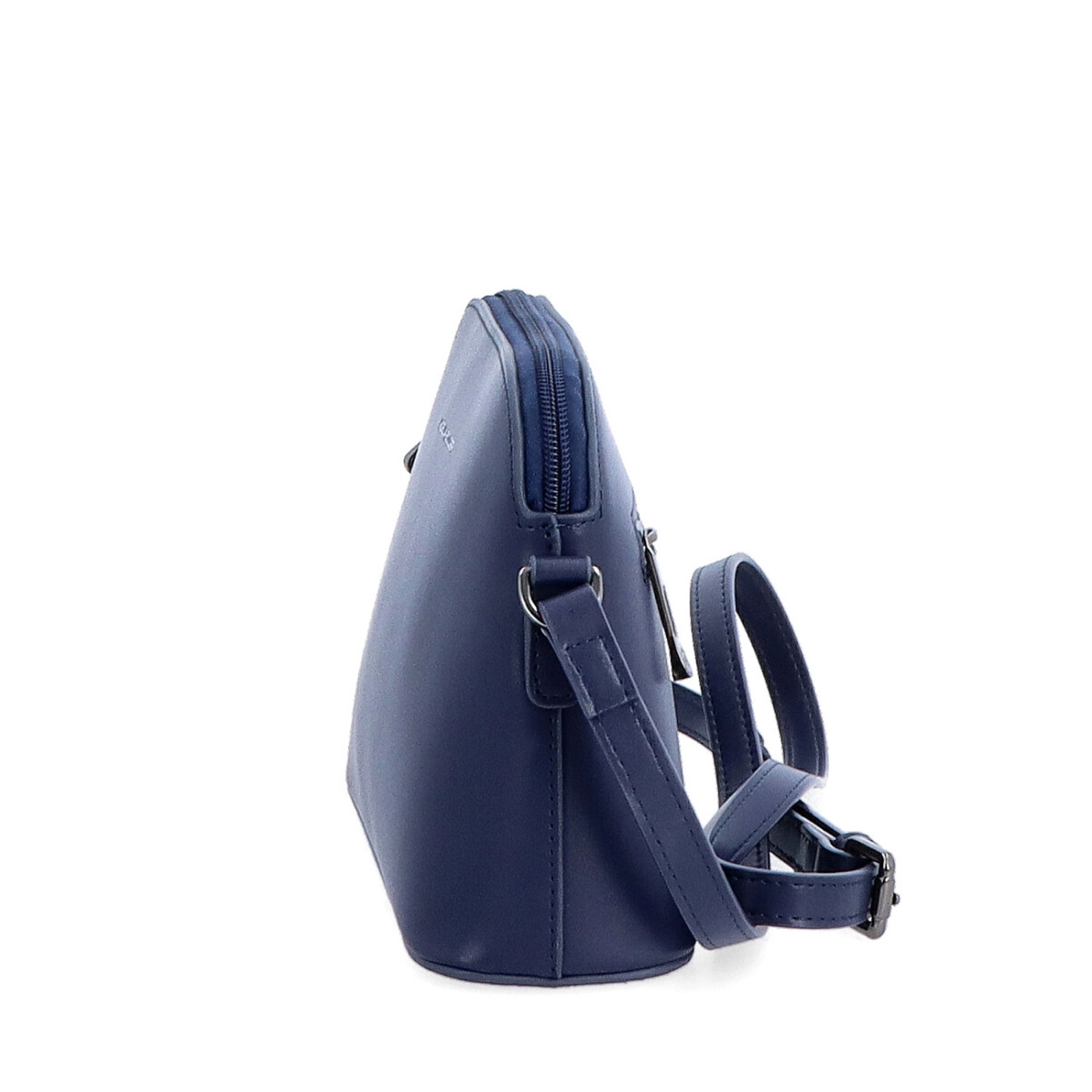 Kožená crossbody kabelka Noelia Bolger Noelia Bolger materiál kože zapínanie na zips farba modrá veľkosť malá NB 0096 TM Z boku
