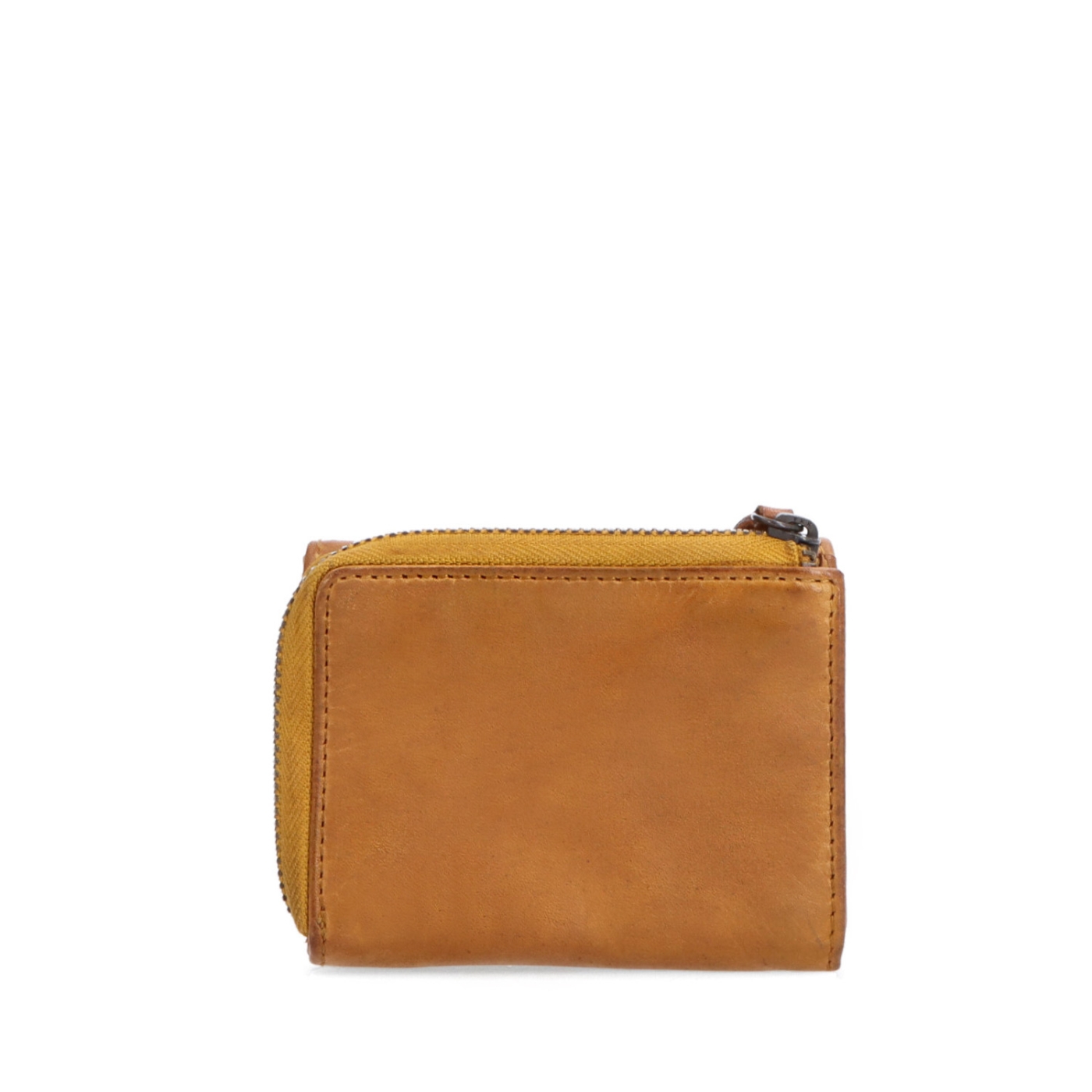 Kožená peňaženka s praktickým vreckom na zips Noelia Bolger materiál kože zapínanie na cvok farba žltá veľkosť malá 5132 NB ZLU Zozadu