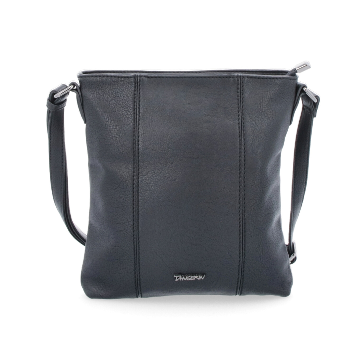 Malá športová crossbody kabelka Tangerin materiál syntetická koža zapínanie na zips farba čierna veľkosť malá 8011 C Spredu