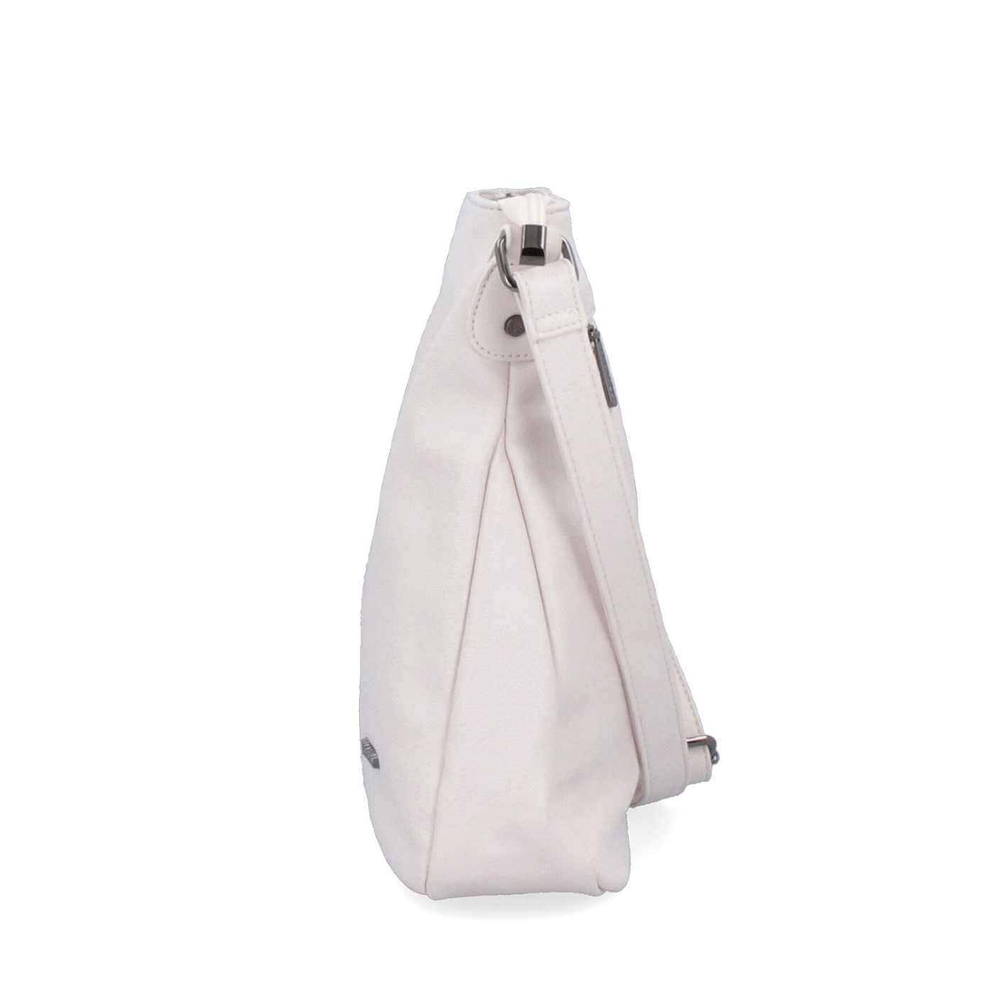 Crossbody kabelka s jednoduchým prešívaním Tangerin materiál syntetická koža zapínanie na zips farba béžová veľkosť stredná 8003 K Z boku