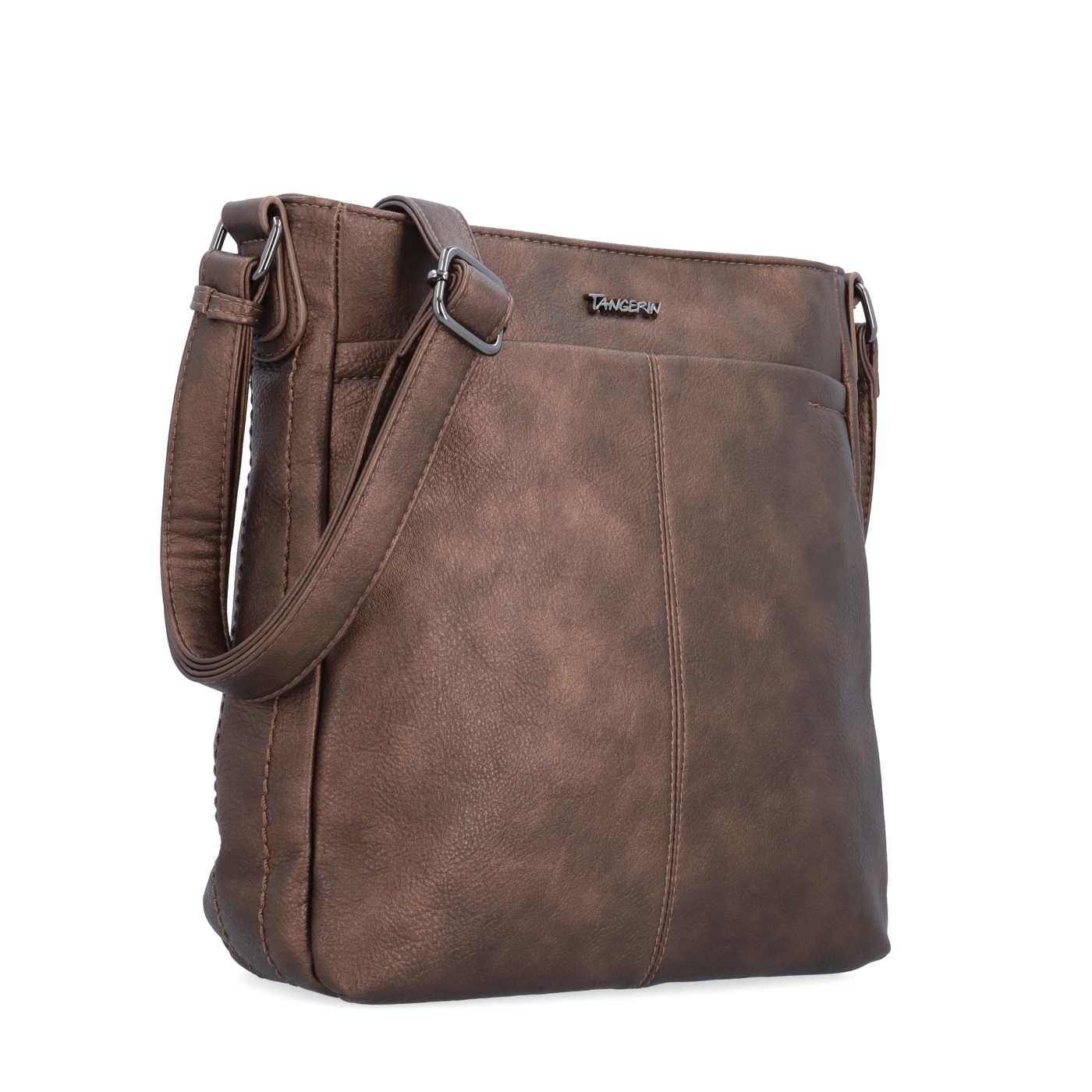 Crossbody kabelka s nastaviteľným popruhom Tangerin materiál syntetická koža zapínanie na zips farba metalíza veľkosť stredná 8049 BR