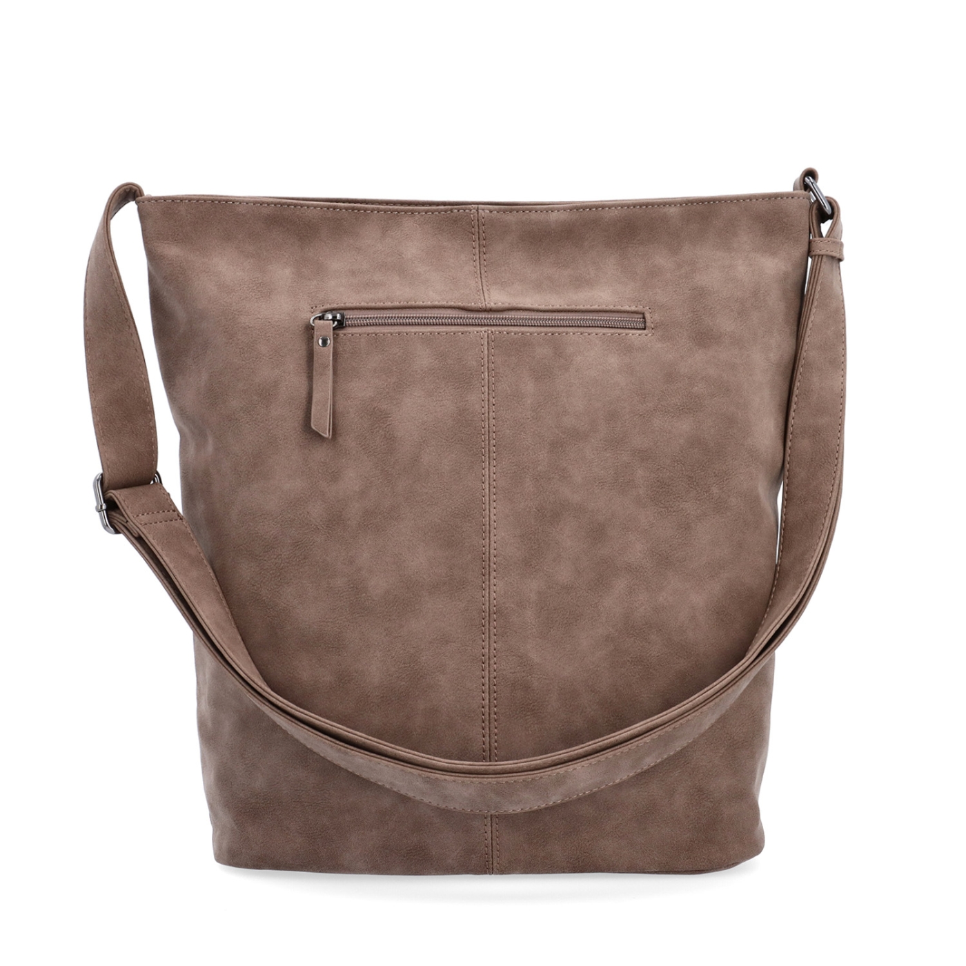 Praktická crossbody taška zo syntetického materiálu Tangerin materiál syntetická koža zapínanie na zips farba hnedá veľkosť veľká 1108 H Zozadu