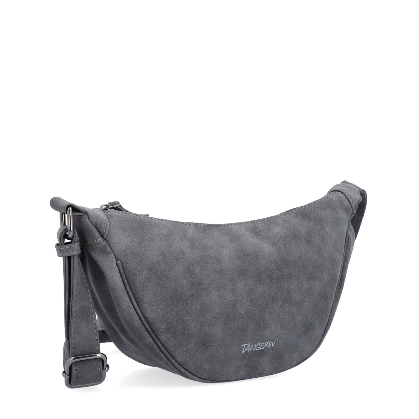 Štýlový dámský Moonbag zo syntetického materiálu Tangerin materiál syntetická koža zapínanie na zips farba sivá veľkosť malá 1112 ANT