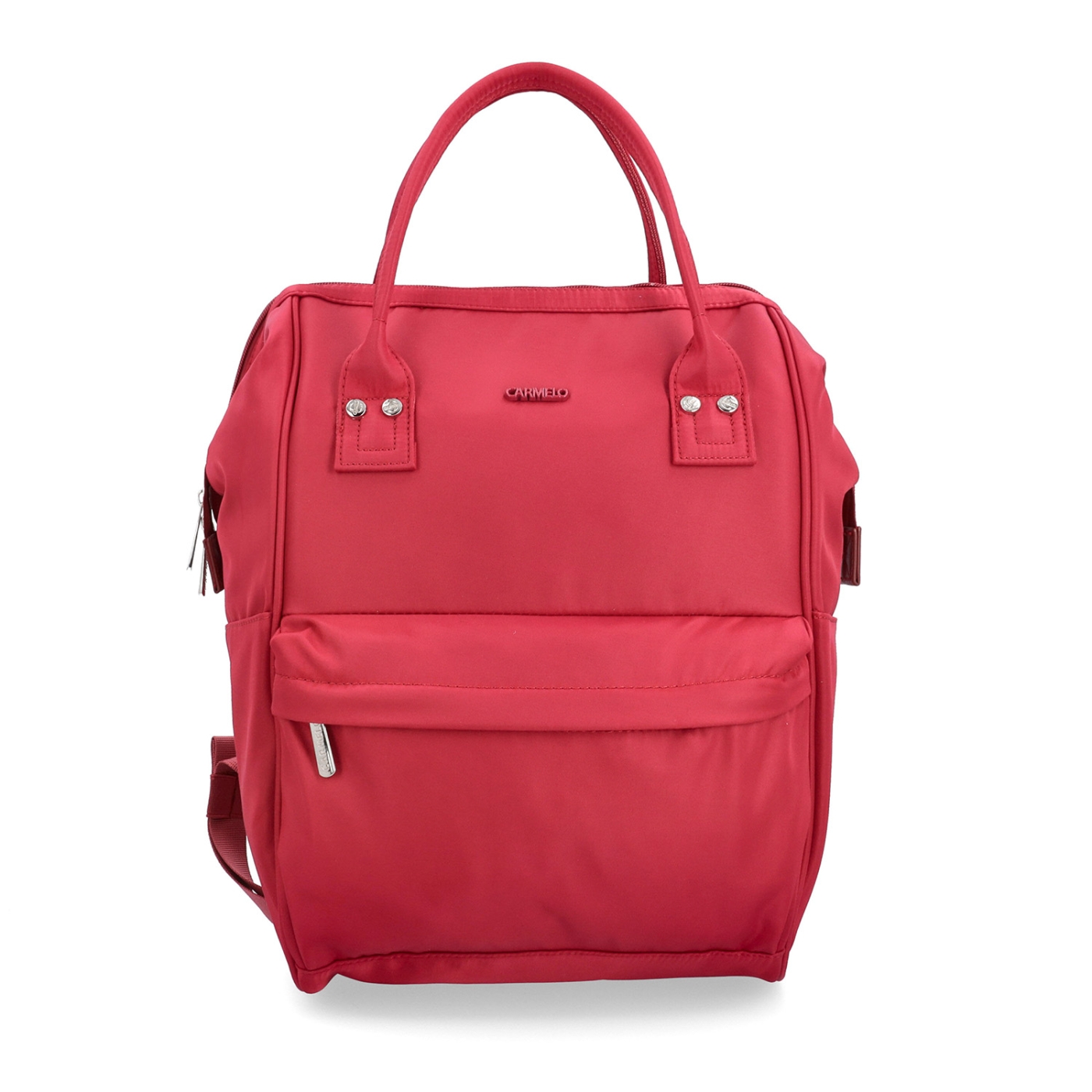 Veľký praktický batoh Carmelo Carmelo materiál nylon zapínanie na zips farba červená veľkosť veľká 4319 CV Spredu