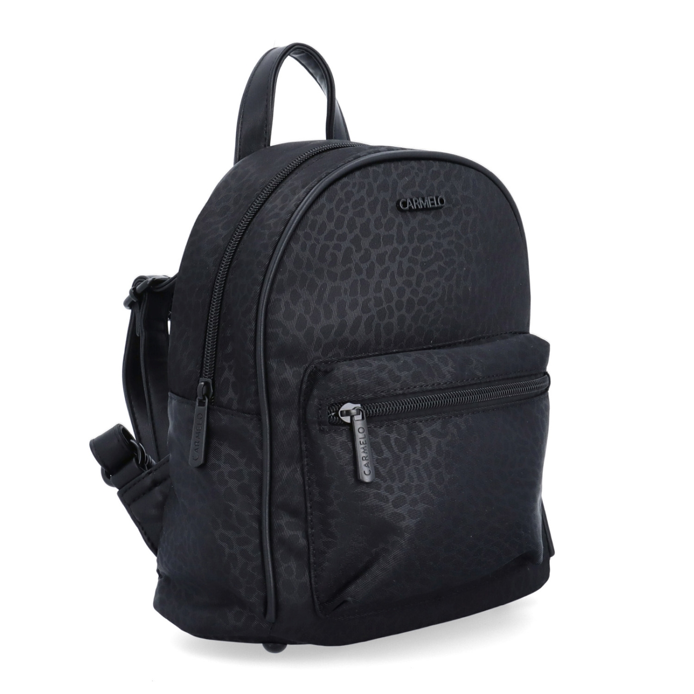Malý nylonový batoh pre ženy Carmelo materiál nylon zapínanie na zips farba čierna veľkosť malá 6604 C LE