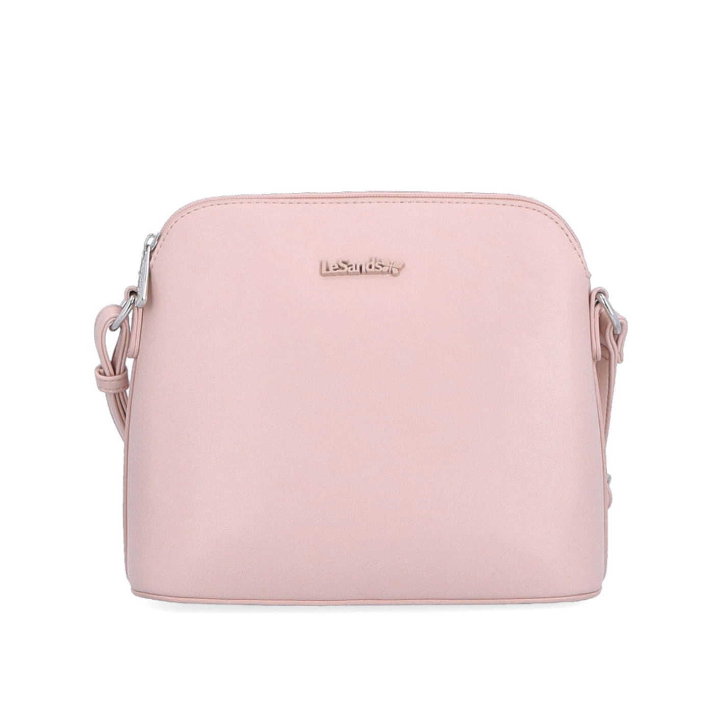 Malá minimalistická crossbody kabelka Le Sands materiál syntetická koža zapínanie na zips farba ružová veľkosť malá 7712 R Spredu
