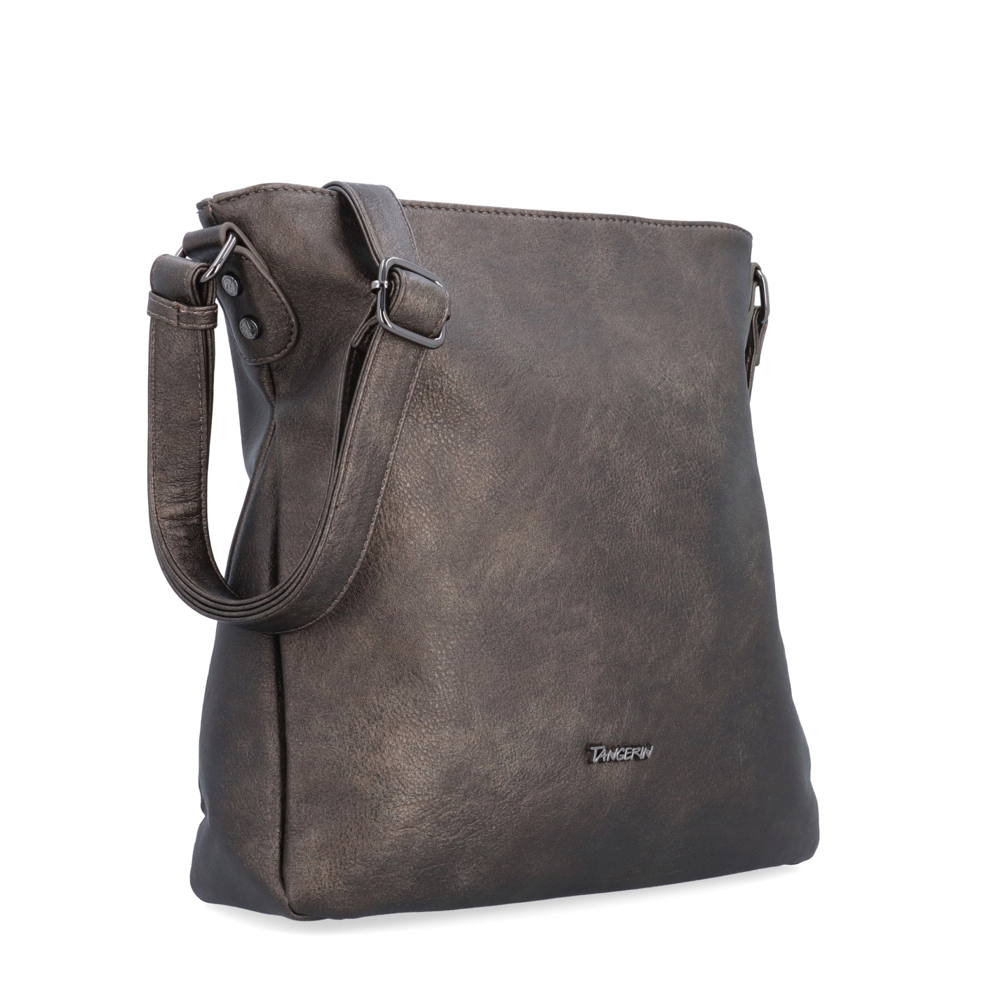 Crossbody kabelka s prehľadným vnútrom Tangerin materiál syntetická koža zapínanie na zips farba sivá veľkosť stredná 8051 ANT
