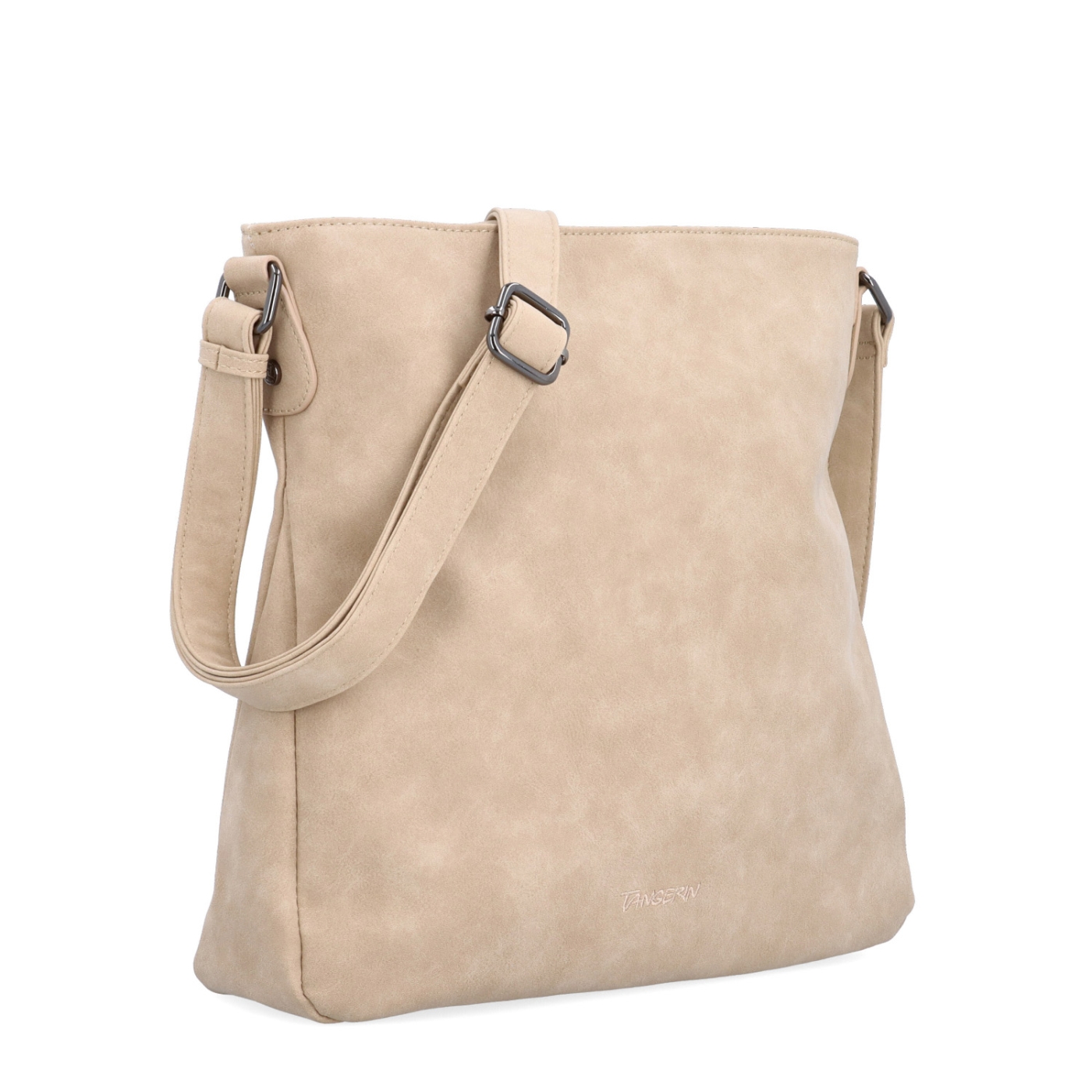 Štýlová crossbody kabelka s čistým dizajnom Tangerin materiál syntetická koža zapínanie na zips farba béžová veľkosť stredná 1101 BE