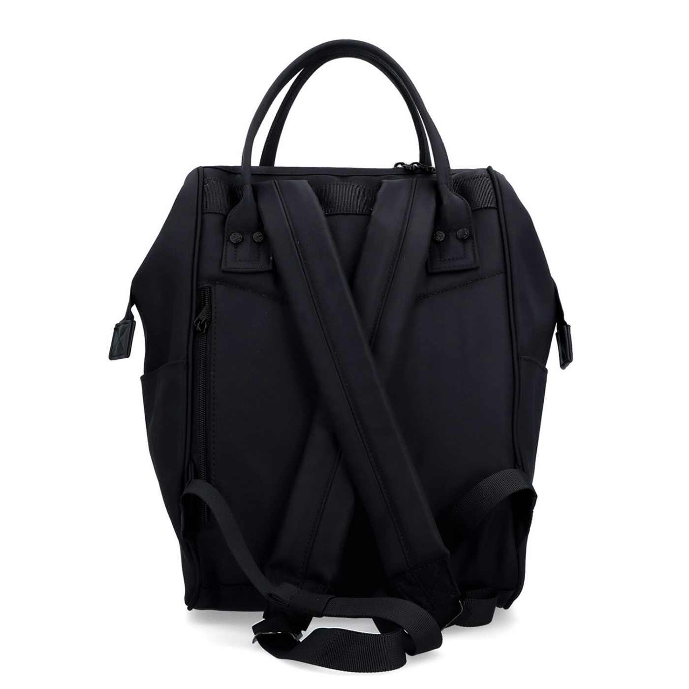 Veľký praktický batoh Carmelo Carmelo materiál nylon zapínanie na zips farba čierna veľkosť veľká 4319 C Zozadu