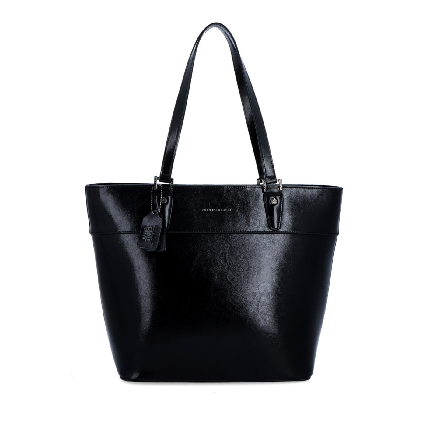 Kožená shopper kabelka Noelia Bolger materiál kože farba čierna veľkosť veľká NB 0076 C Spredu