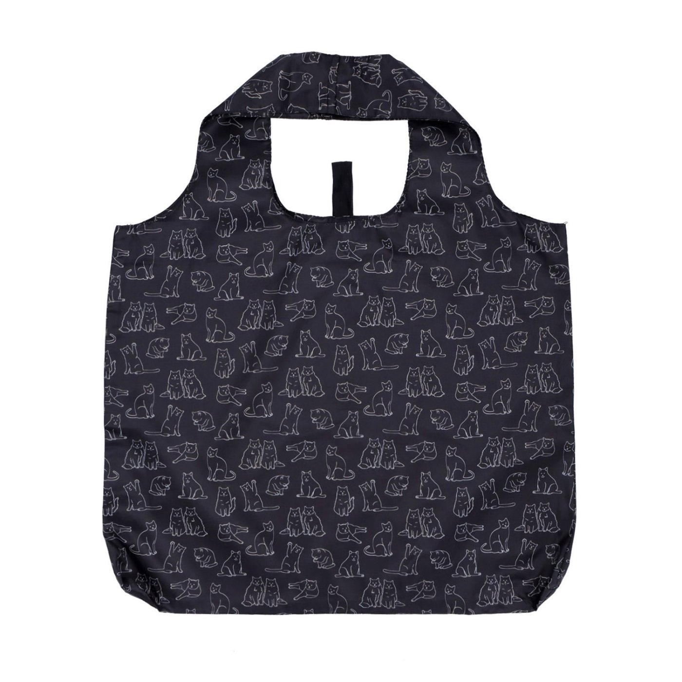 Kvalitná priestranná nákupná taška Shop and Go materiál nylon farba čierna veľkosť veľká 0023 N
