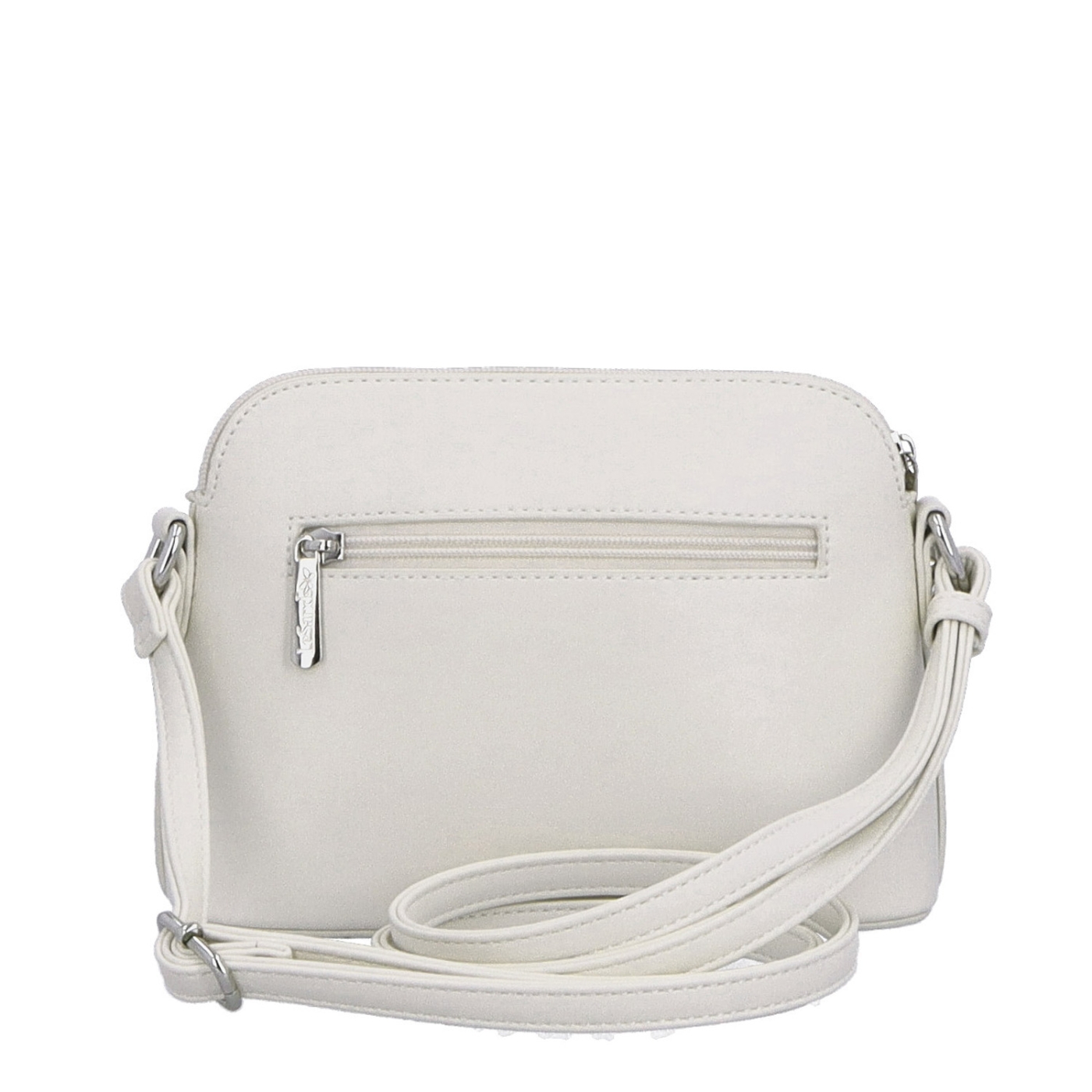 Minimalistická crossbody kabelka Le Sands materiál syntetická koža zapínanie na zips farba béžová veľkosť malá 7710 BE Zozadu