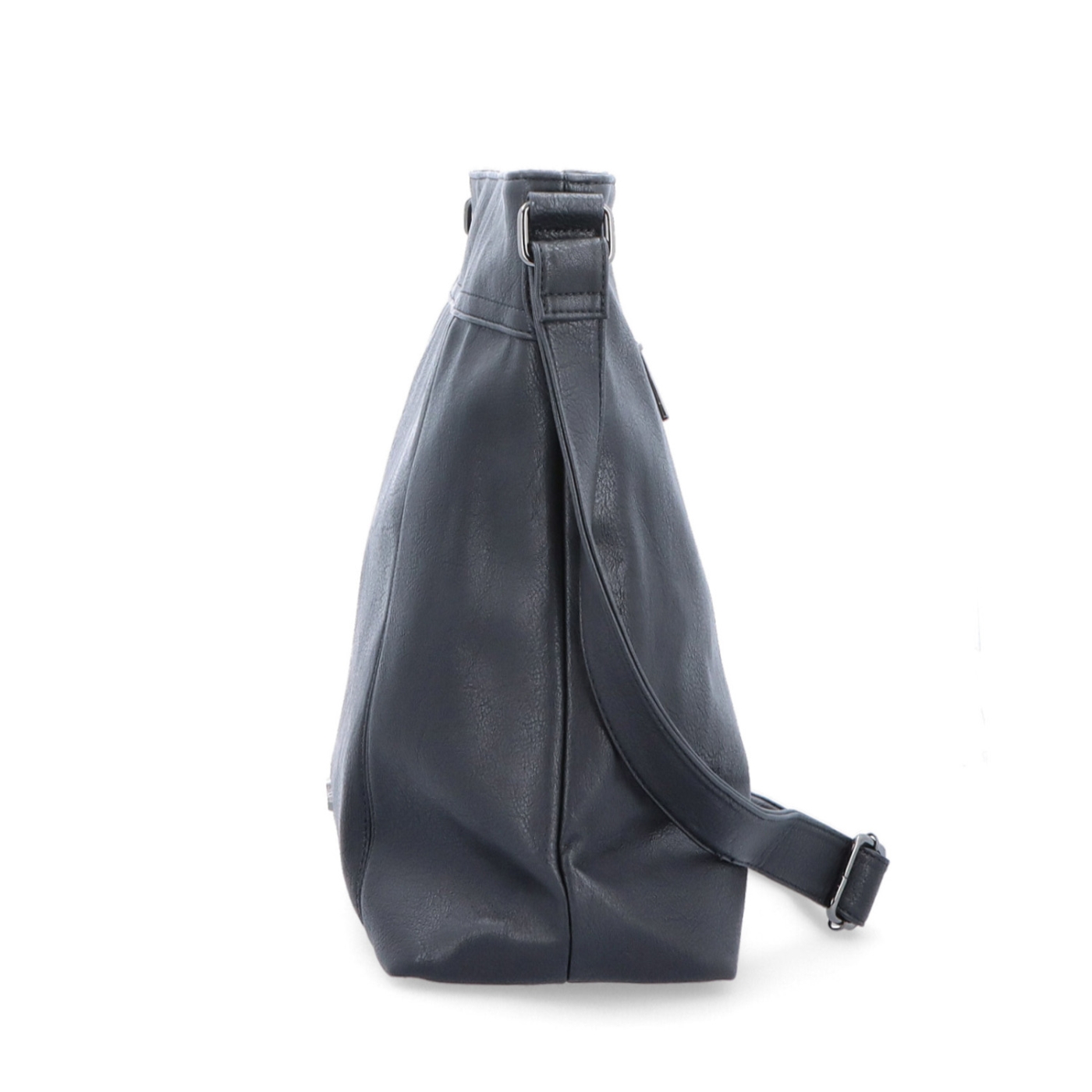 Veľká crossbody kabelka na formát A4 Tangerin materiál syntetická koža zapínanie na zips farba čierna veľkosť veľká 8037 C Z boku