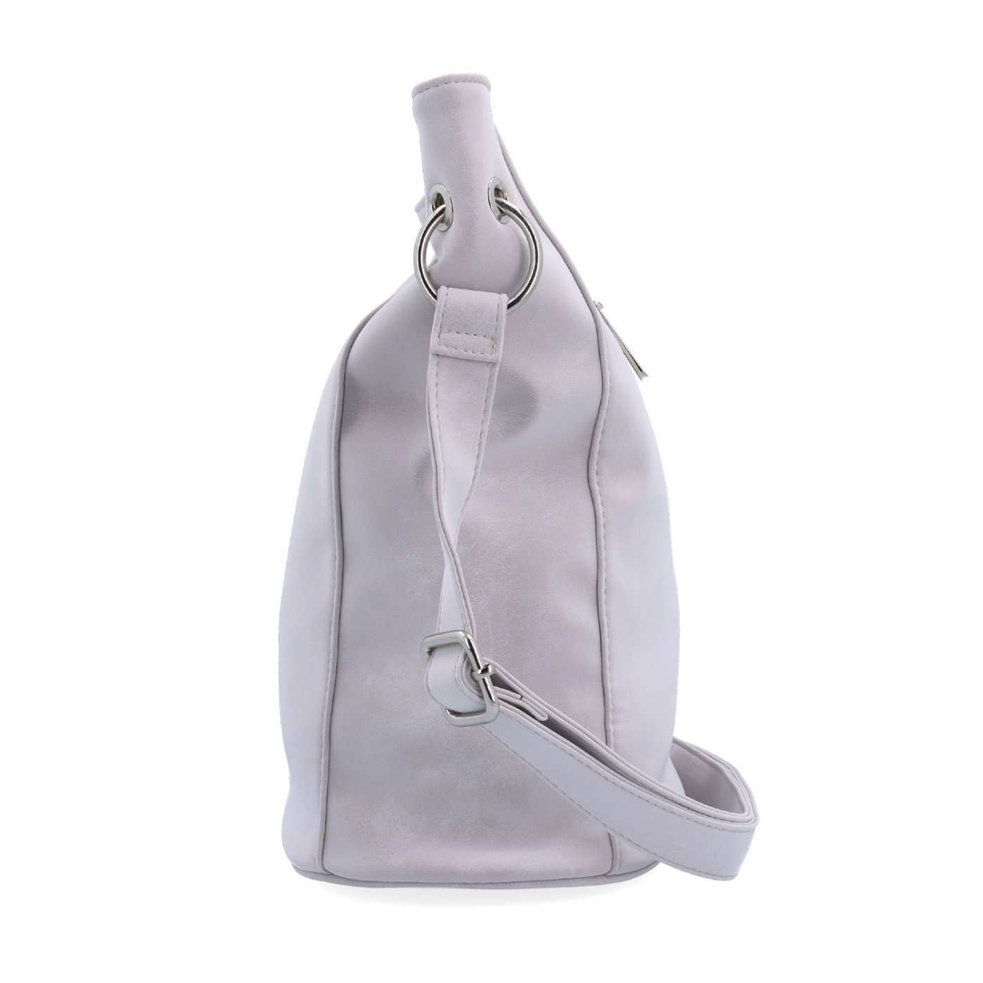 Mestská crossbody kabelka s hebkým povrchom a deleným vnútrom Tangerin materiál syntetická koža zapínanie na zips farba ružová veľkosť stredná 7015 LI Z boku