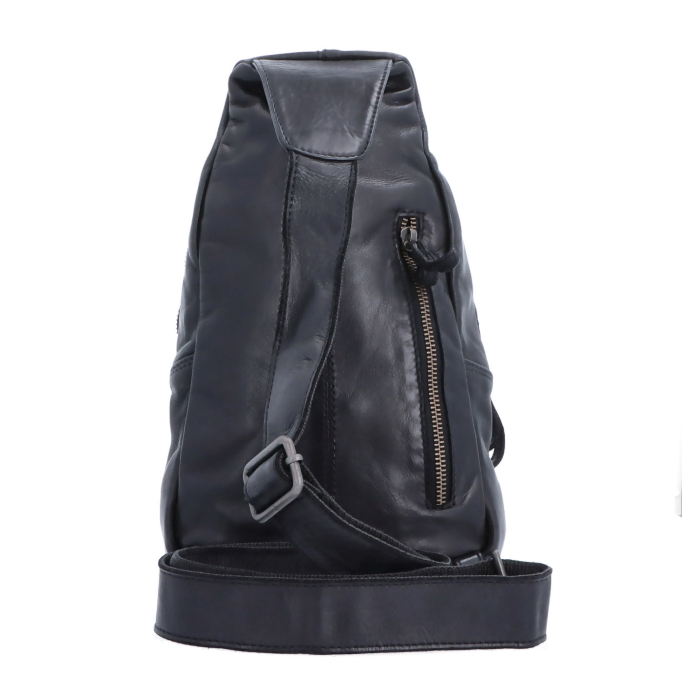 Kožený crossbody bodybag s variabilným nosením Noelia Bolger materiál kože zapínanie na zips farba čierna veľkosť malá NB 2034 C Zozadu