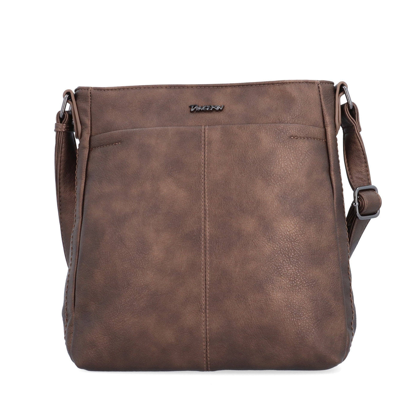 Crossbody kabelka s nastaviteľným popruhom Tangerin materiál syntetická koža zapínanie na zips farba metalíza veľkosť stredná 8049 BR Spredu