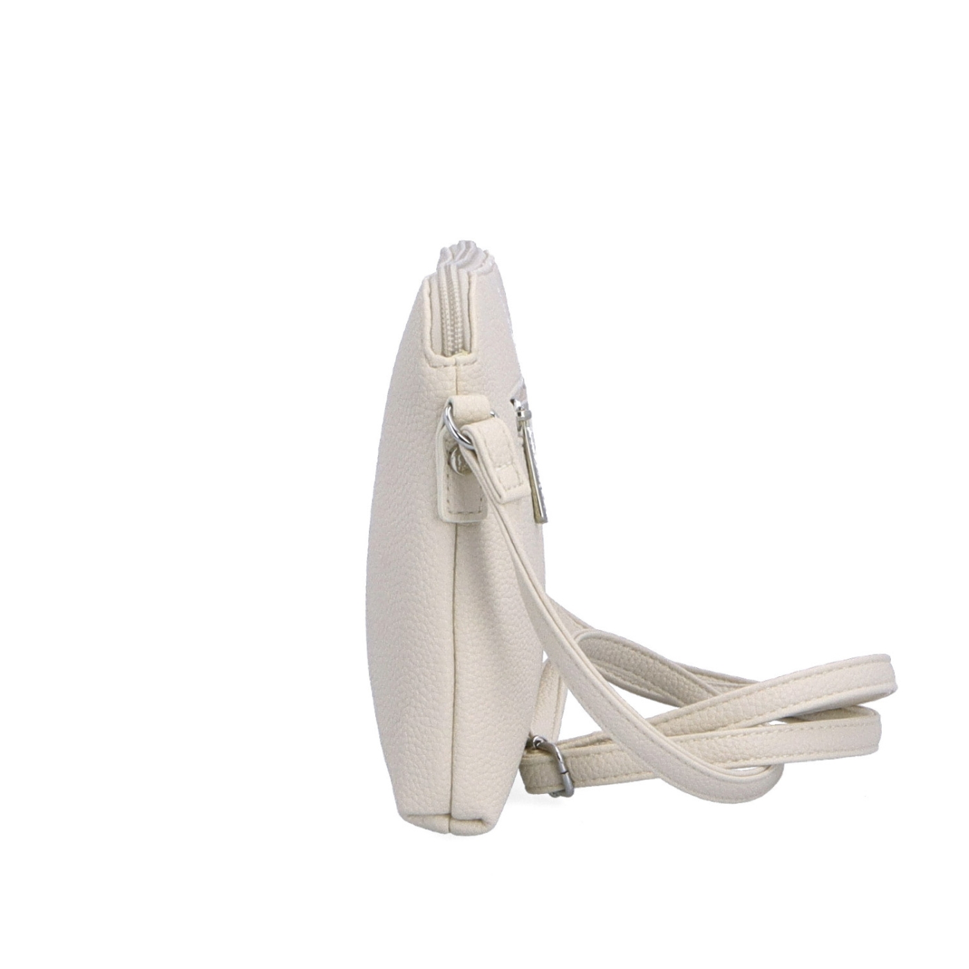 Minimalistická crossbody kabelka zo syntetiky Carmelo materiál syntetická koža zapínanie na zips farba béžová veľkosť malá 4333 BE Z boku